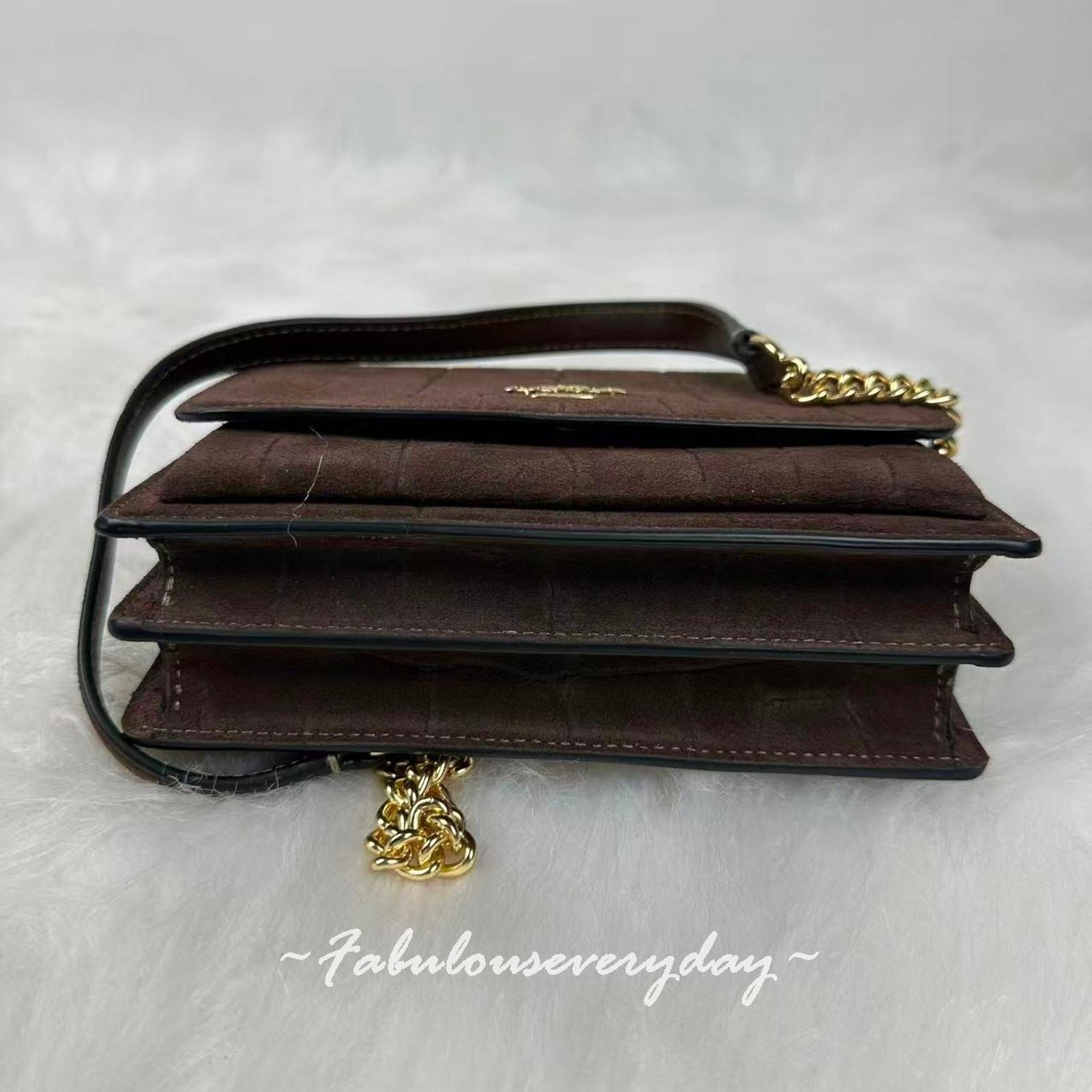 Coach Coach Mini Klare Crossbody Crocodile-embossed Suede/Maple Size ONE SIZE - 6 Thumbnail