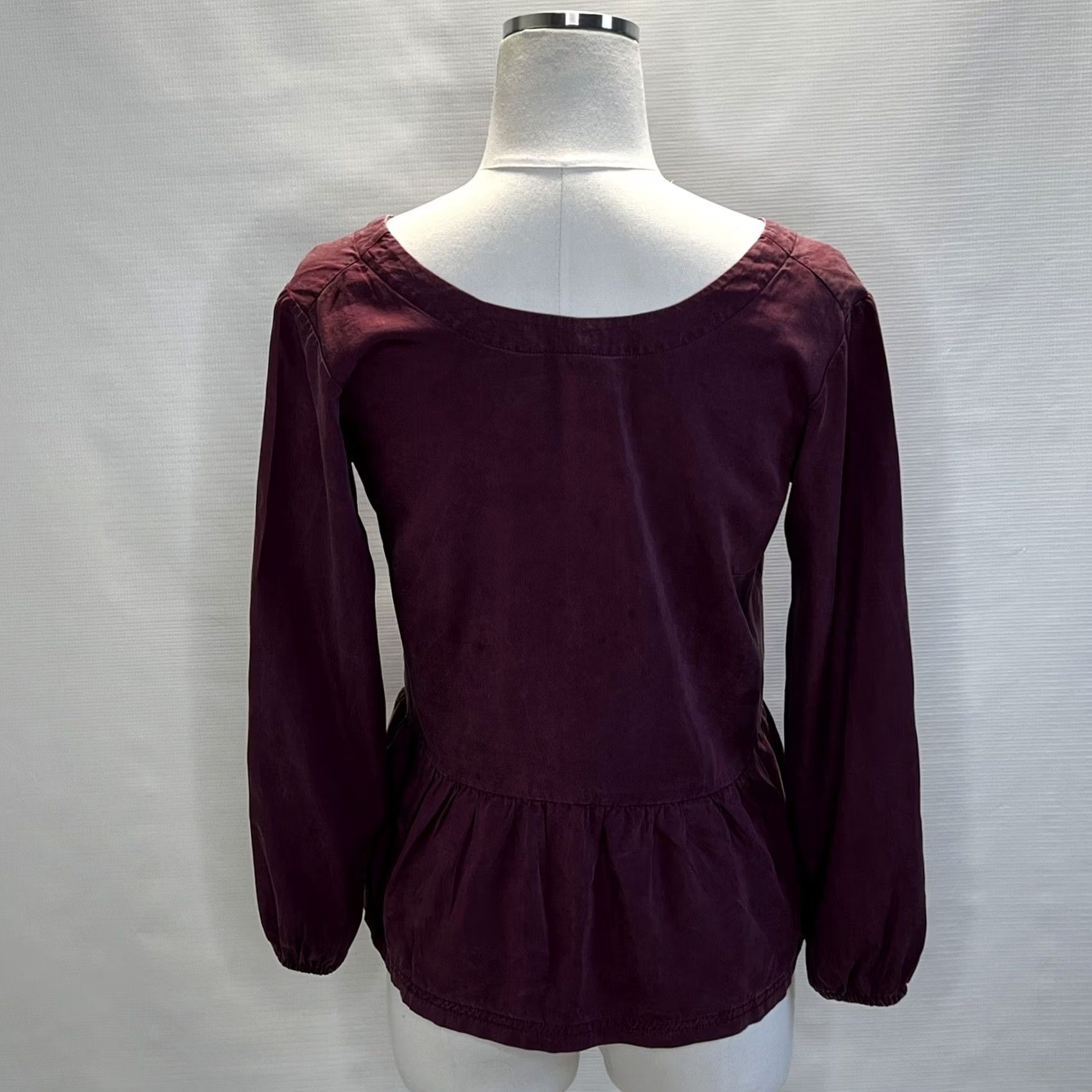 Patagonia Patagonia Blouse Shallow Moon Top L/S Knit XS 100% Tencel Purple Solid Classic Fit Women Size XS / US 0-2 / IT 36-38 - 3 Thumbnail