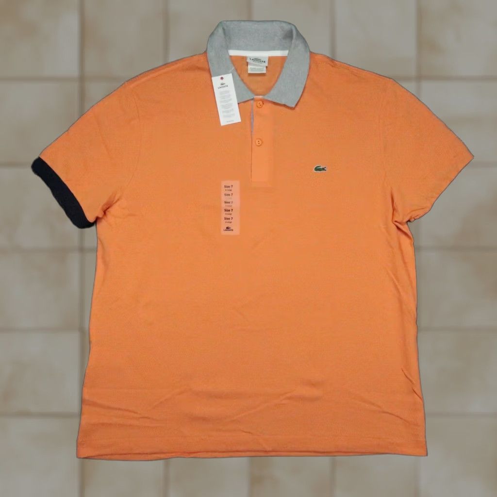 Lacoste Lacoste Polo Shirt Mens XL Orange Short Sleeve Piqué Club Collar Golf Casual Business Travel Size US XL / EU 56 / 4 - 1 Thumbnail
