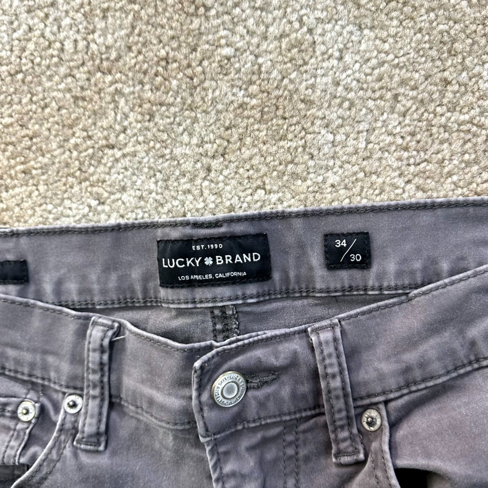Lucky Brand Lucky Brand Jeans 121 Slim 34x30 Gray Denim Straight Men Size US 34 / EU 50 - 3 Thumbnail