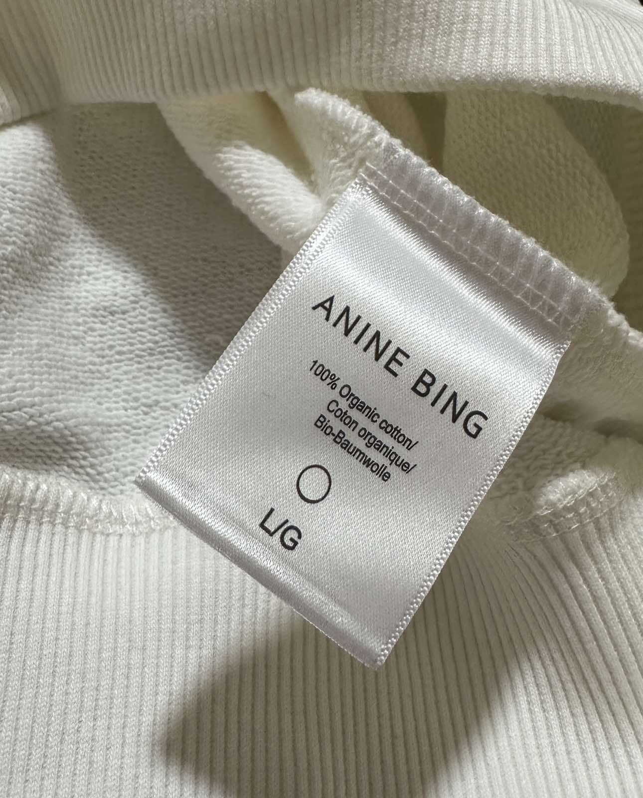 Anine Bing Cute Smile Logo White Sweatshirt Size L / US 10 / IT 46 - 7 Thumbnail
