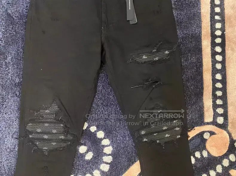 Amiri Amiri Classic seasonal cashew flower patchwork denim jeans Size US 32 / EU 48 - 4 Thumbnail