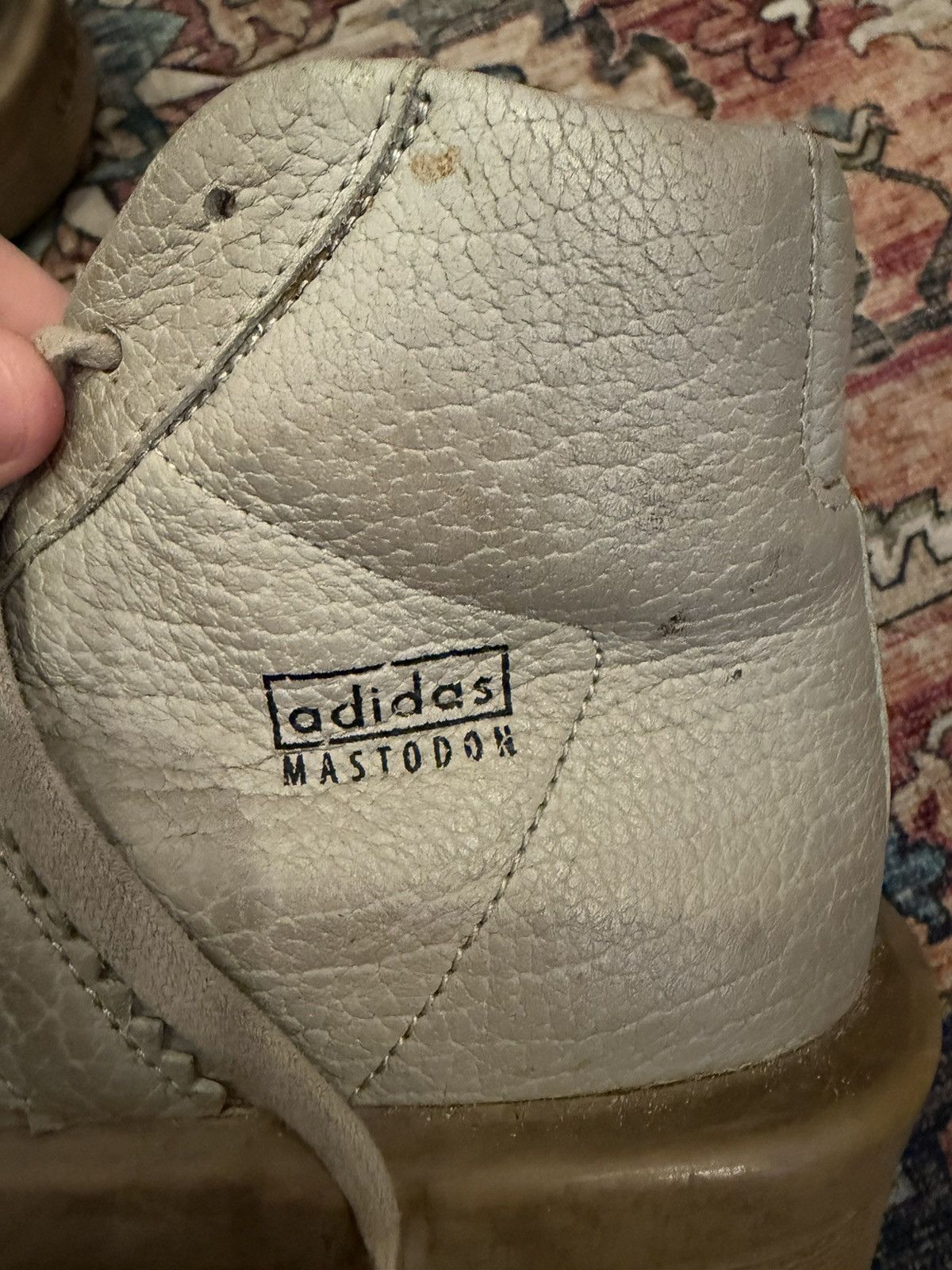Adidas × Rick Owens Rick Owens x Adidas Pearl Pebbled Leather Mastodon Sneakers Size US 9 / EU 42 - 4 Thumbnail