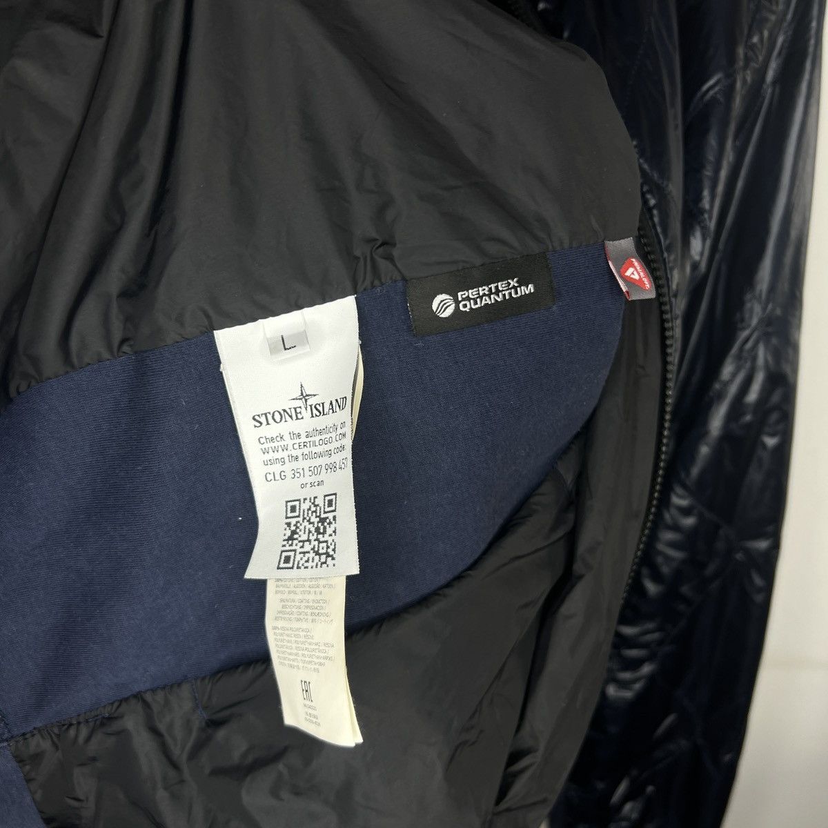 Stone Island Stone Island Pertex Primaloft Padded Nylon Jacket Navy Shiny Size US L / EU 52-54 / 3 - 9 Thumbnail