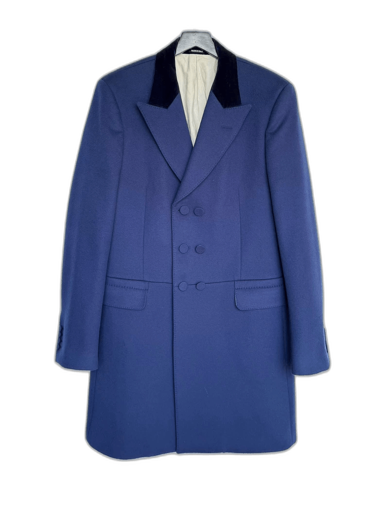 Alexander McQueen Alexander McQueen blue double-breasted coat Size US L / EU 52-54 / 3 - 1 Thumbnail