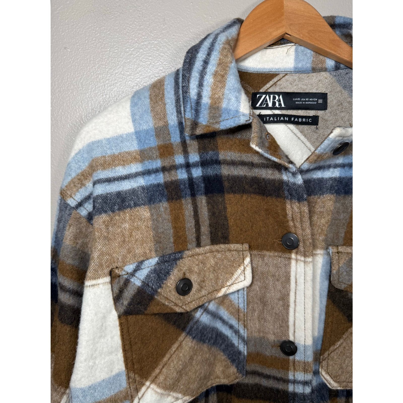 Zara Zara plaid wool blend Overshirt Shackst XS Size XS / US 0-2 / IT 36-38 - 7 Thumbnail