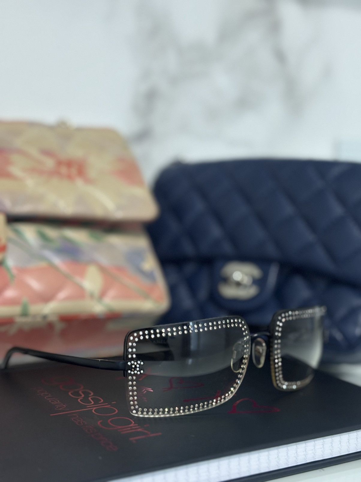 Chanel Vintage Chanel 4105-B Crystal Rimless Sunglasses — Y2K Icon Size ONE SIZE - 1 Thumbnail