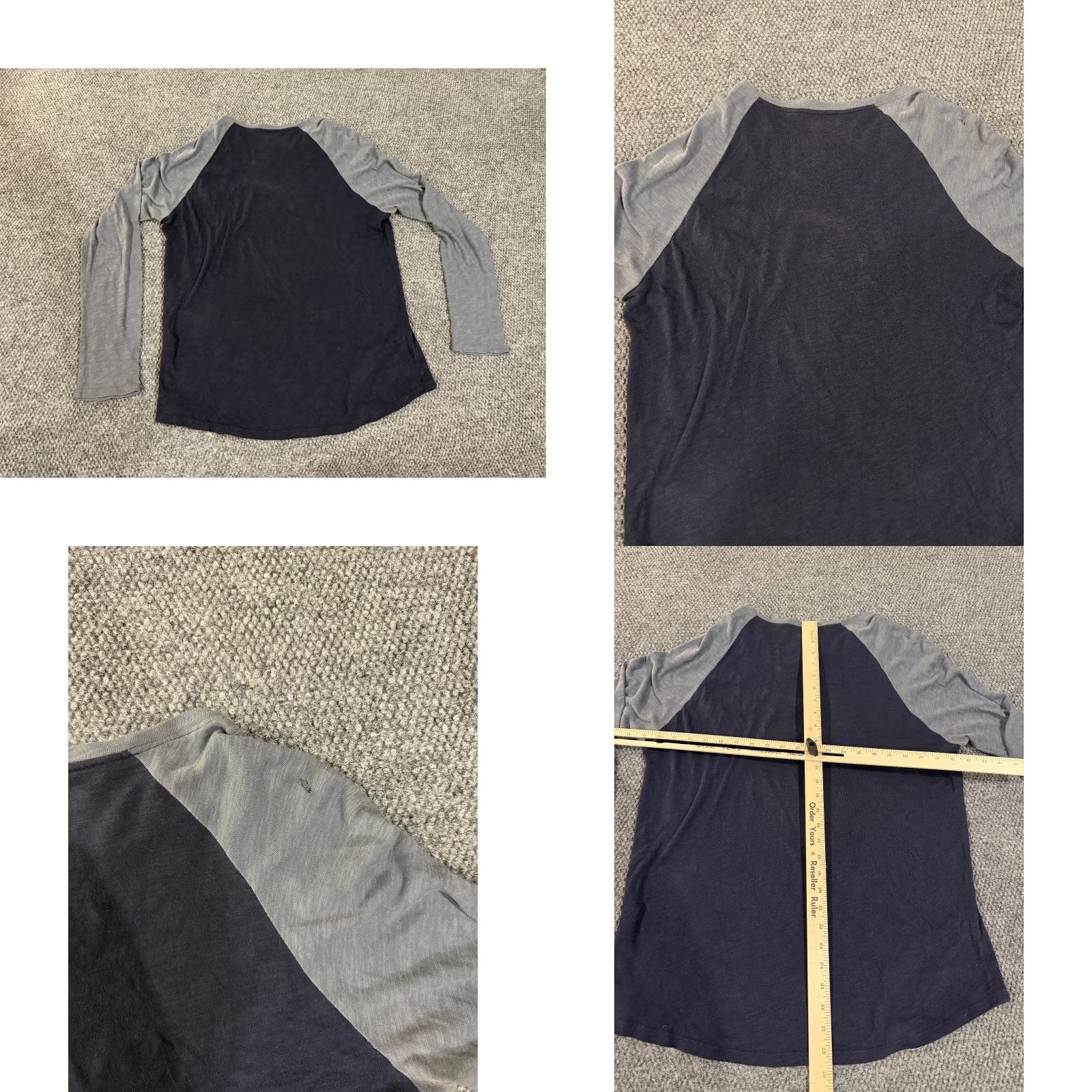 Vince Vince T Shirt Mens L Blue Gray Raglan Long Sleeve Lightweight Shirt Mens Blue Gray Vince Size US L / EU 52-54 / 3 - 8 Thumbnail