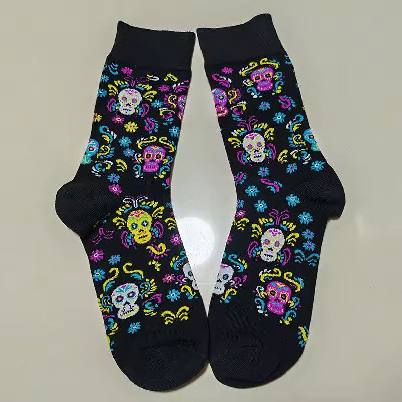 Converse Colorful Cartoon Skeleton Cotton Cotton Socks (1 pairs) Size ONE SIZE - 4 Thumbnail