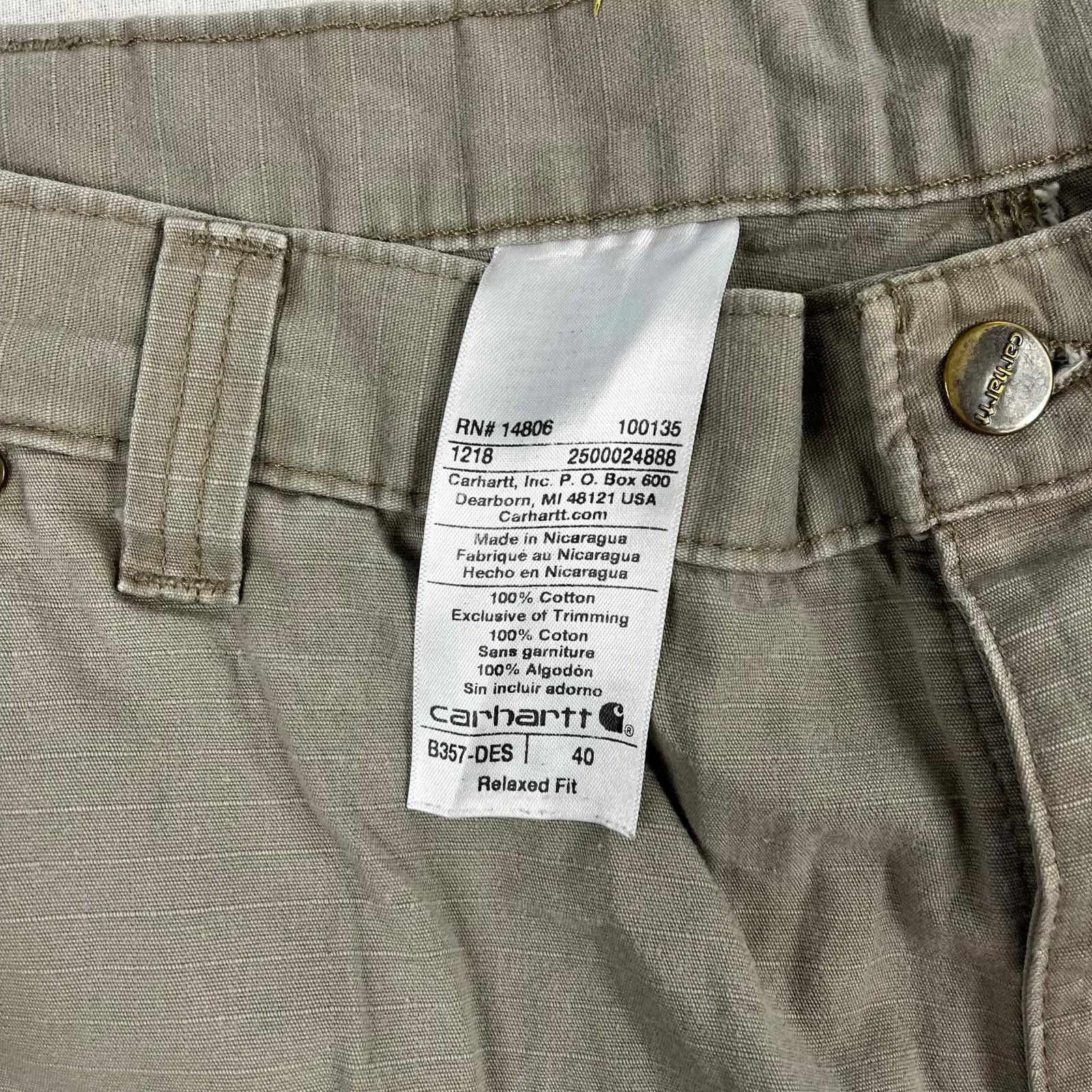 Carhartt Carhartt Khaki Cargo Rip Stop Work Shorts - 40 - Y2K Size US 40 / EU 56 - 3 Thumbnail