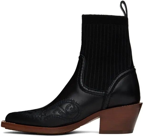 Chloe o1y0825 Ankle Boots in Black Size US 7 / IT 37 - 2 Thumbnail