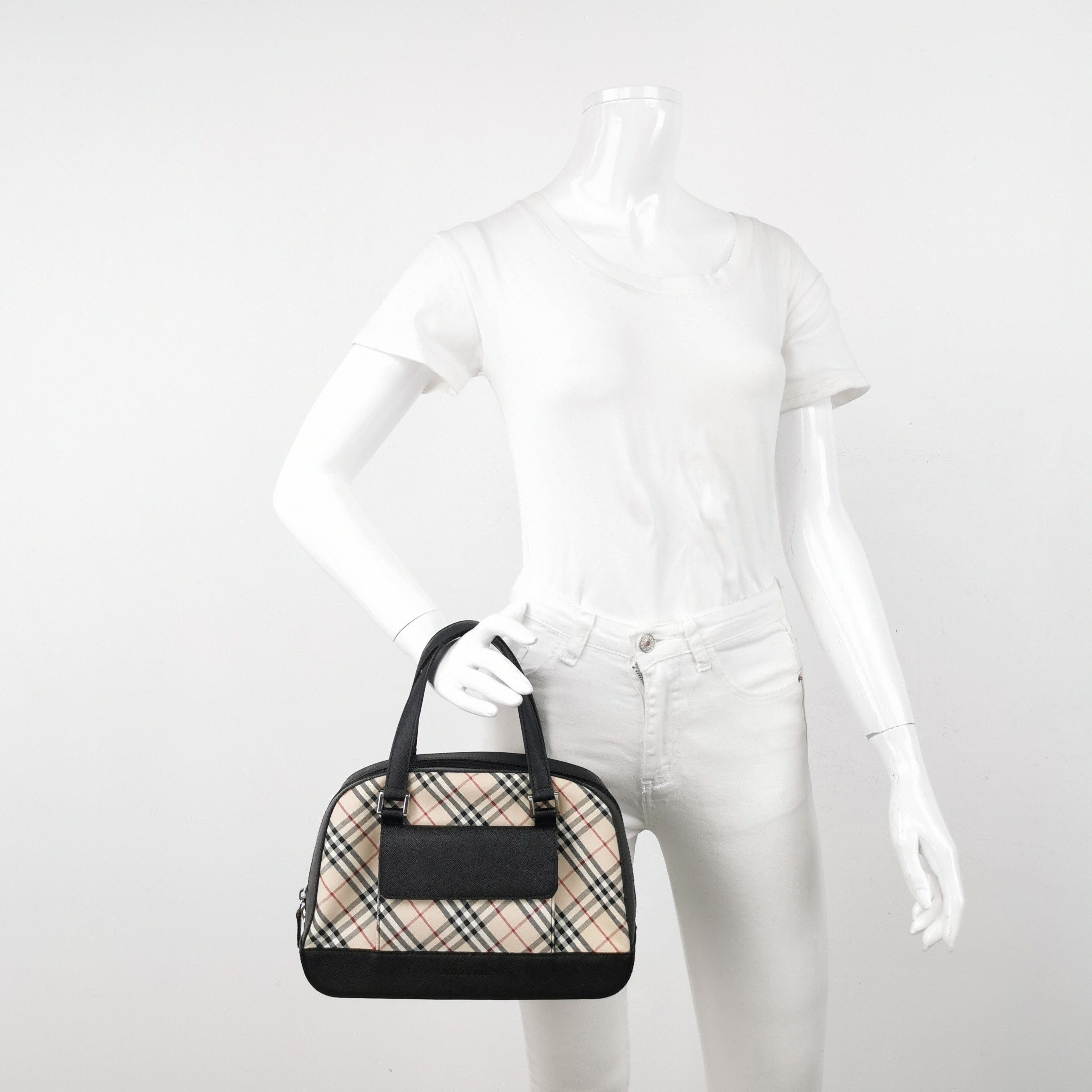 Burberry burberry leather plaid handle bag 0099 Size ONE SIZE - 2 Thumbnail