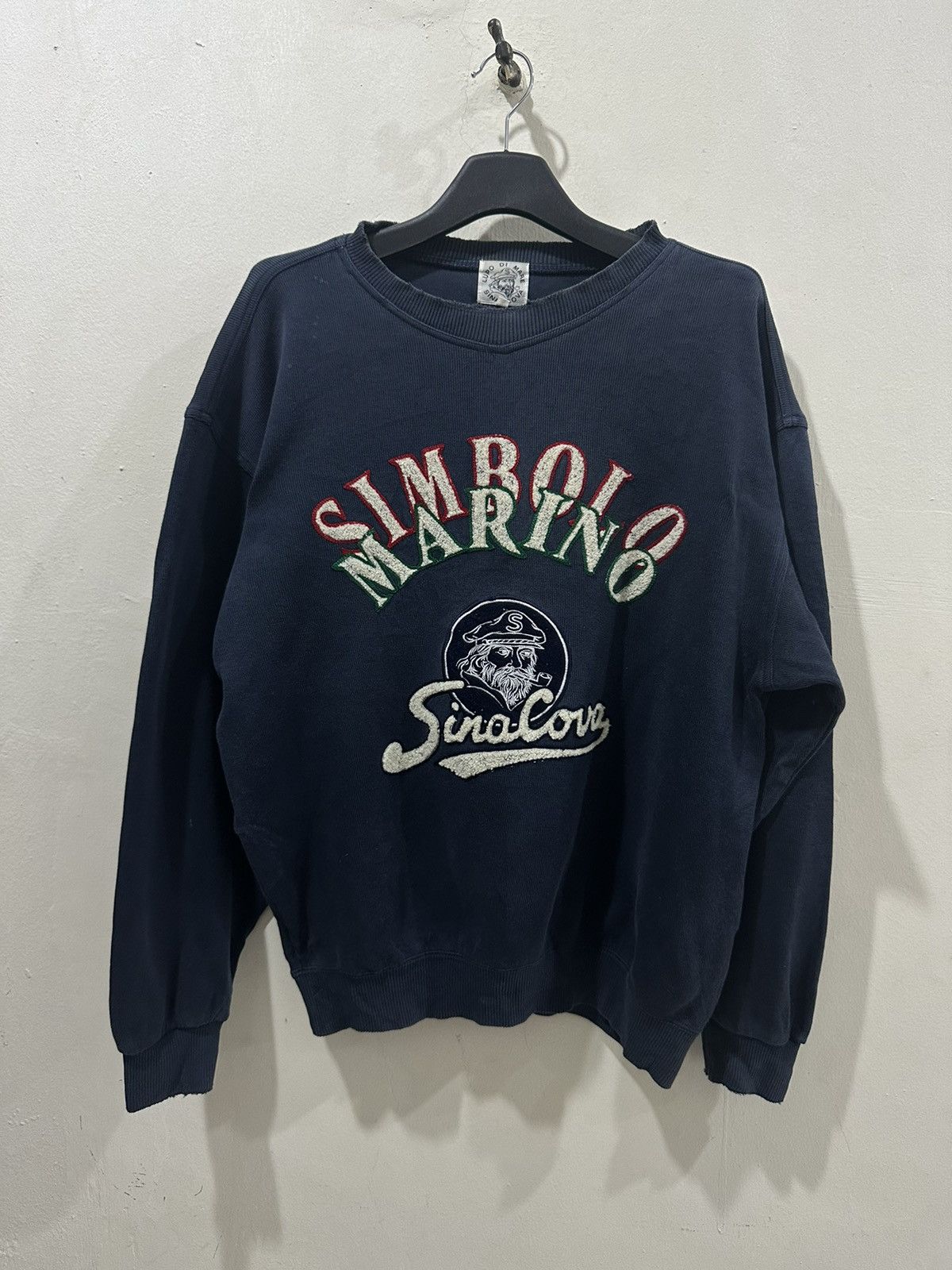 Japanese Brand VTG Distress LUPO DI MARE Sina Cova Faded Sweatshirts Size US M / EU 48-50 / 2 - 2 Thumbnail