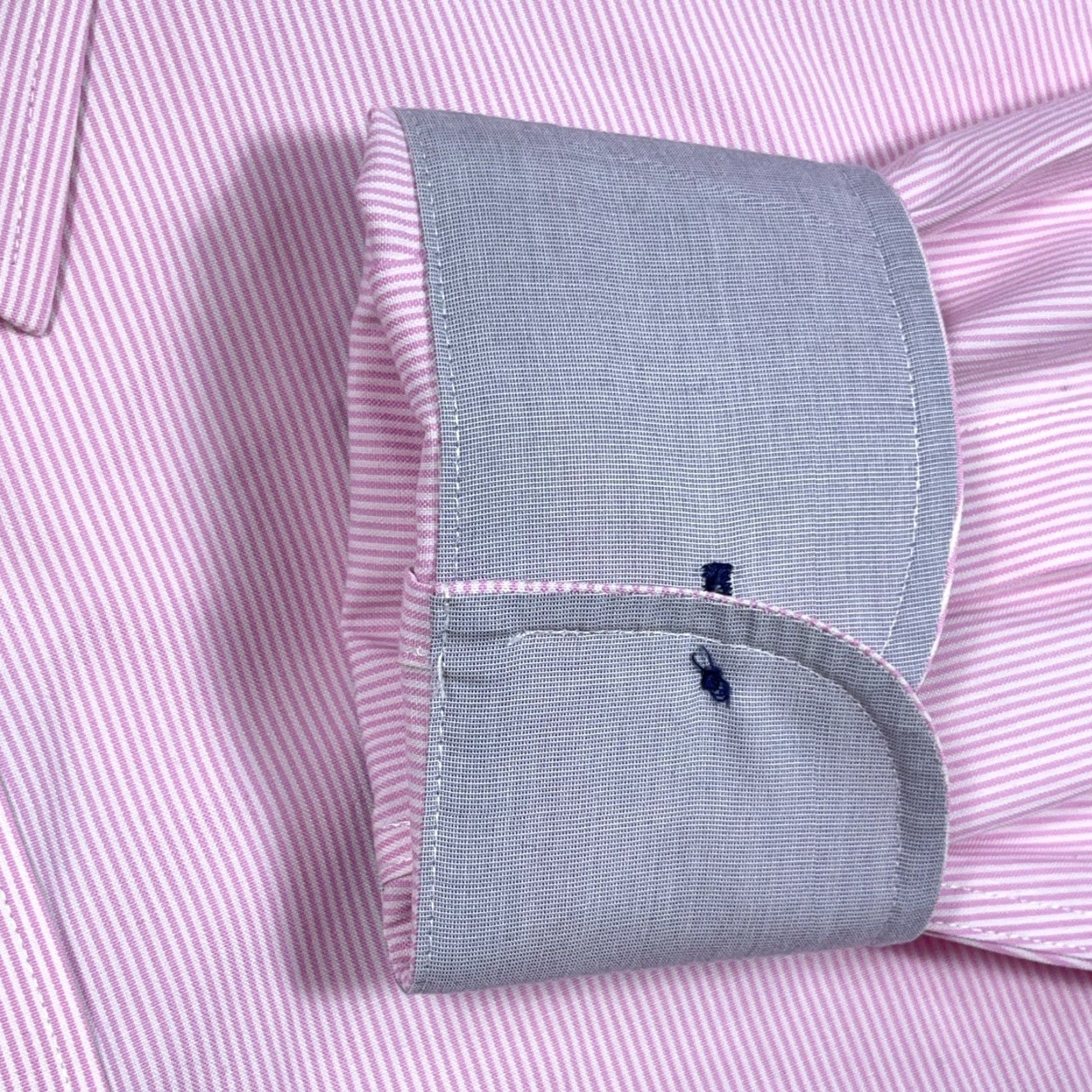 UNTUCKit UNTUCKit Shirt Men 3XL Pink Striped Button Up Dress Casual Poplin Flip Cuff Size US XXL / EU 58 / 5 - 4 Thumbnail