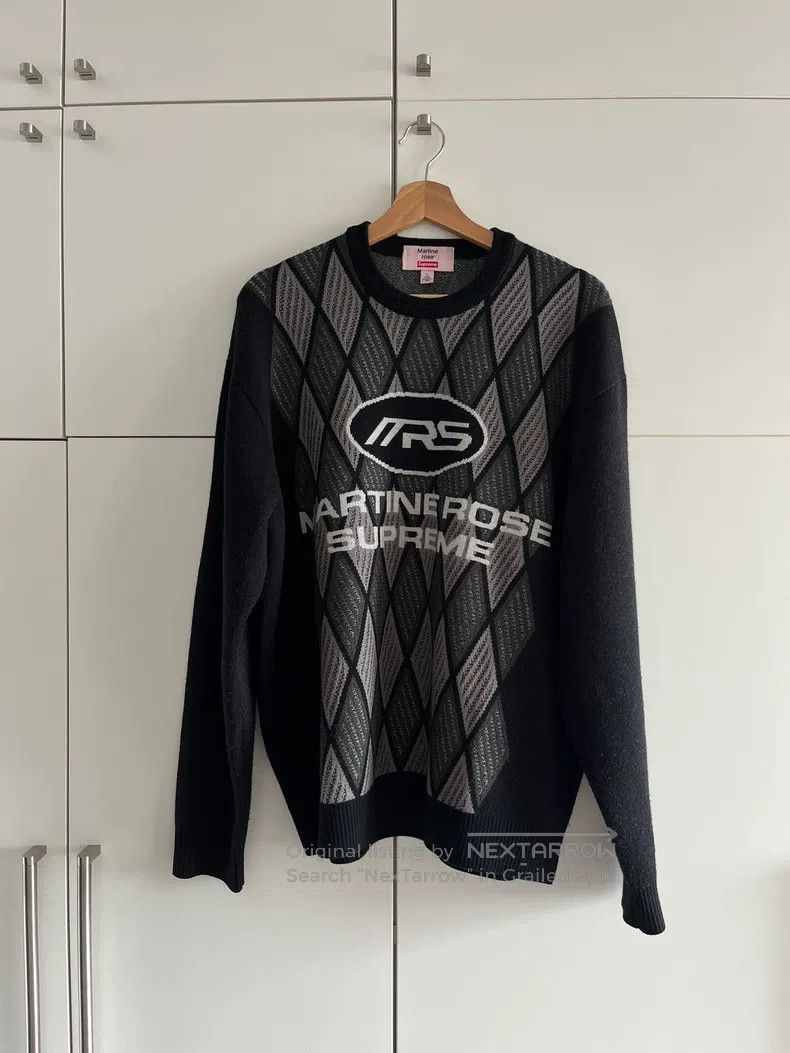Martine Rose Martine Rose Plaid embroidered logo pattern round neck lon Size US L / EU 52-54 / 3 - 1 Thumbnail