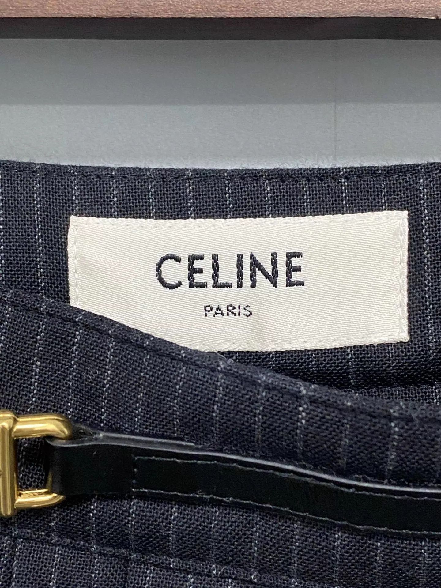 Celine Celine Triomphe Metal Pleated Skirt 36 New With Tags Size 25" / US 0 / IT 36 - 5 Thumbnail