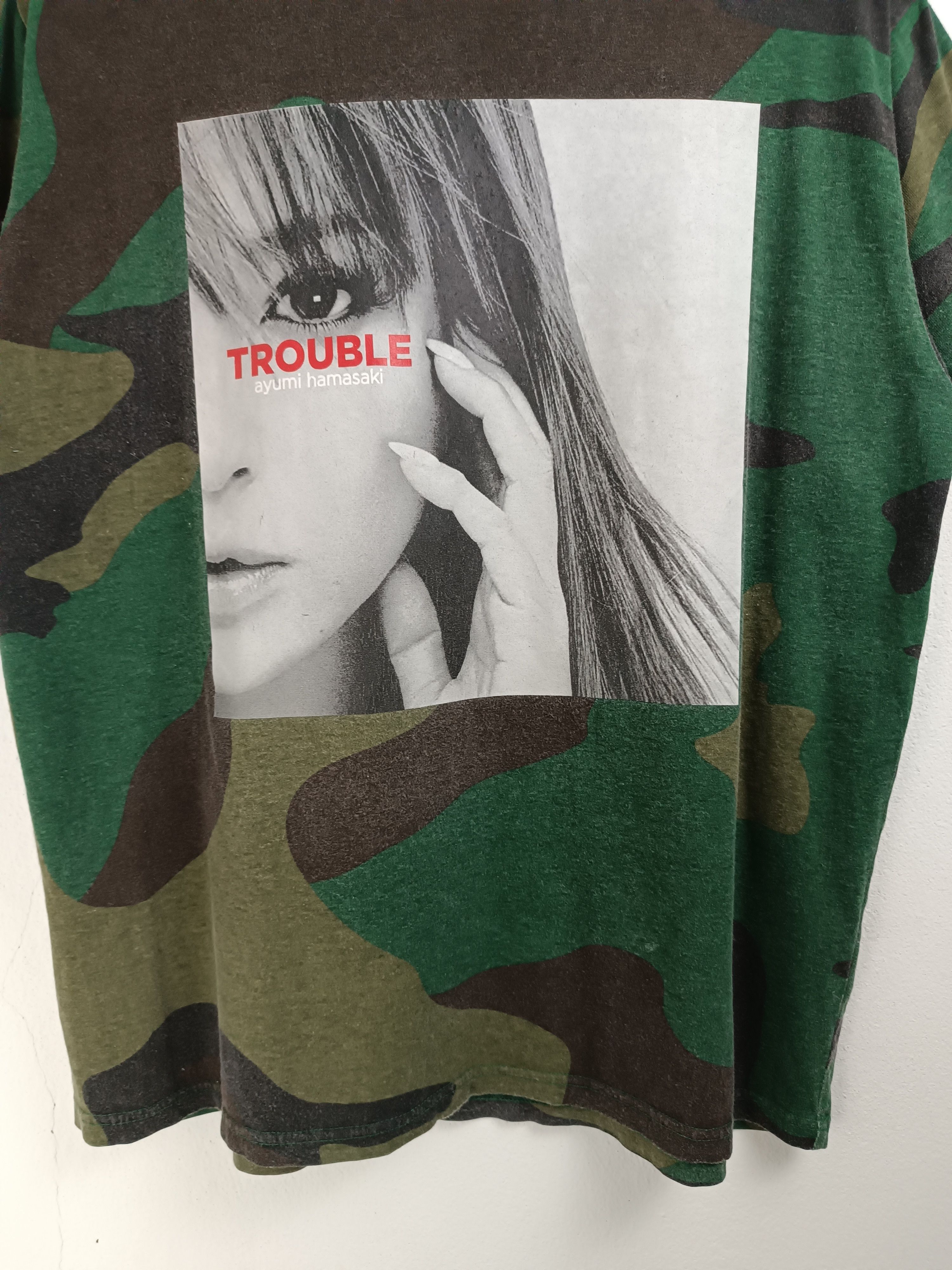 Band Tees VINTAGE 2018 AYUMI HAMASAKI TROUBLE TOUR CAMO TEE VERY RARE Size US XL / EU 56 / 4 - 7 Thumbnail