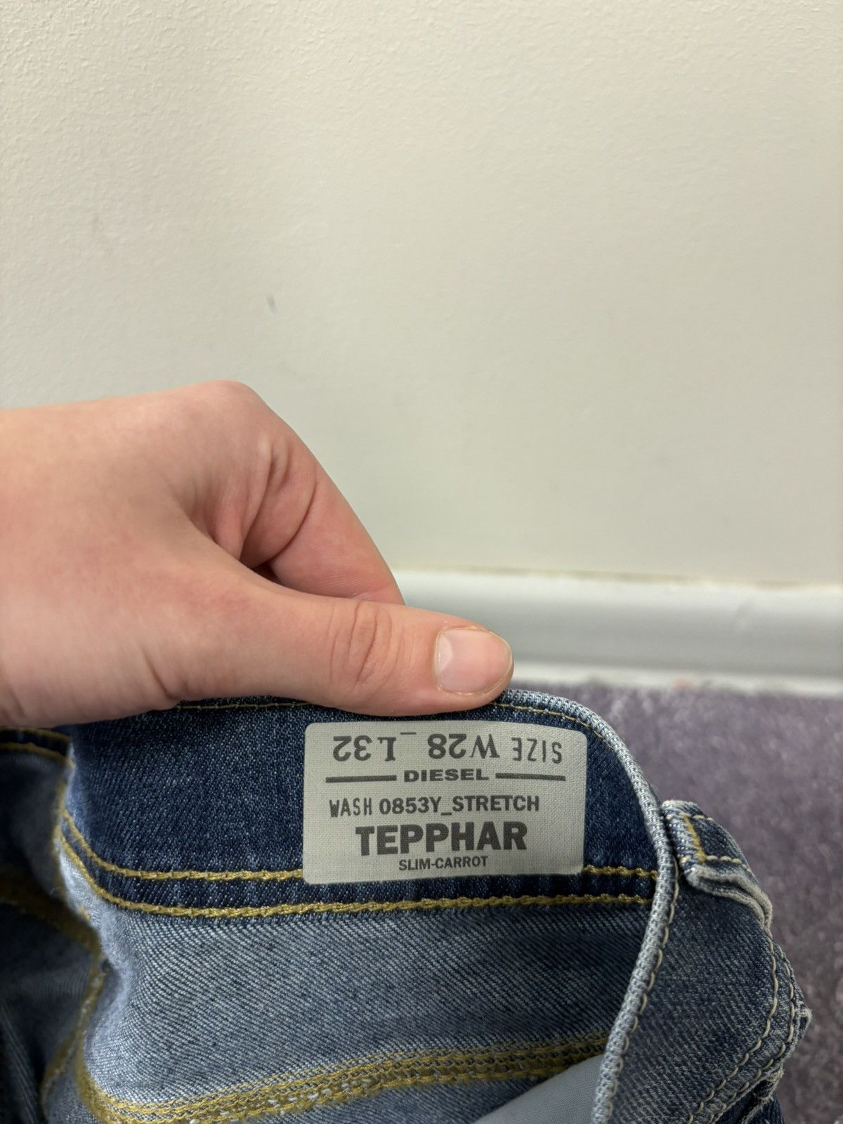 Diesel Diesel Tepphar NWT Slim Carrot Ripped Blue Denim Jeans Size US 28 / EU 44 - 11 Thumbnail