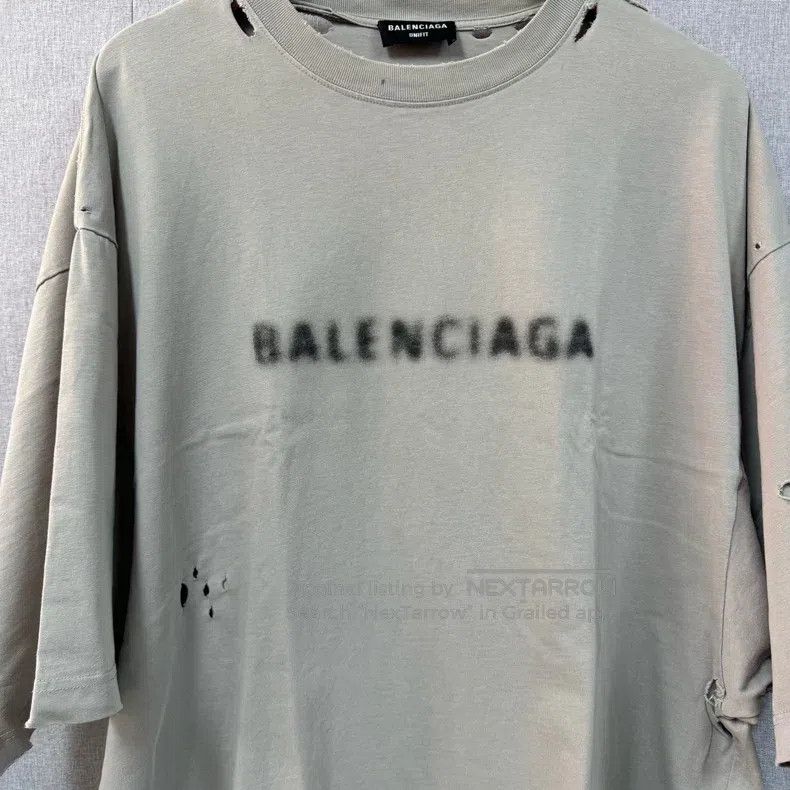 Balenciaga Balenciaga Faded Destruction Short Sleeve T-Shirt - Grey Size US XS / EU 42 / 0 - 3 Thumbnail
