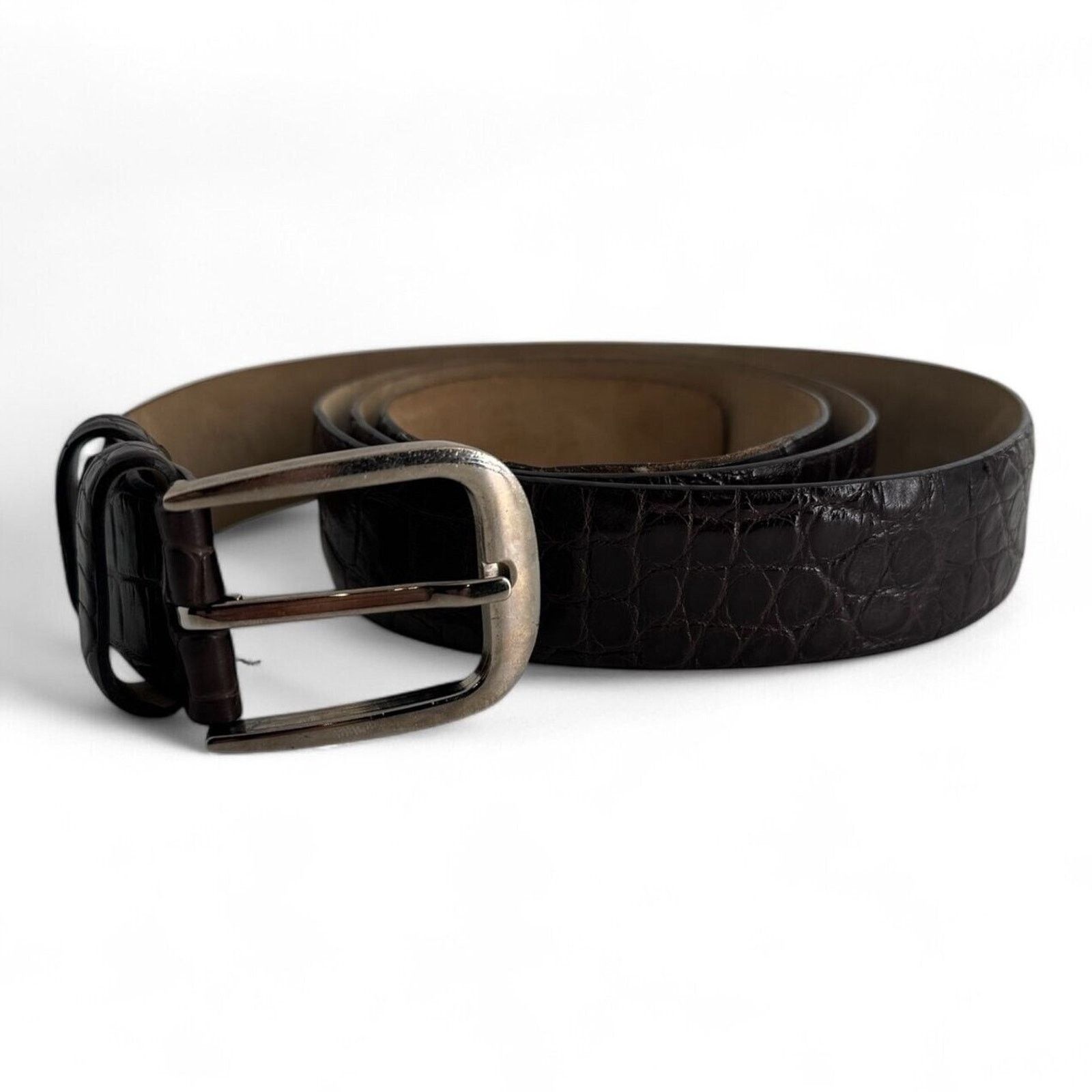 Cesare Attolini Cesare Attolini Brown Alligator Belt Size 44 (NEEDS REPAIR) Size 44 - 1 Thumbnail