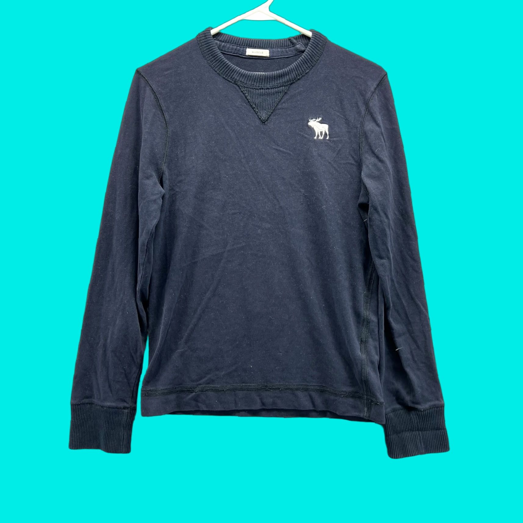 Abercrombie & Fitch VINTAGE Abercrombie & Fitch Sweater Women Small Blue Pullover Crewneck Embroidered Logo Size S / US 4 / IT 40 - 1 Thumbnail