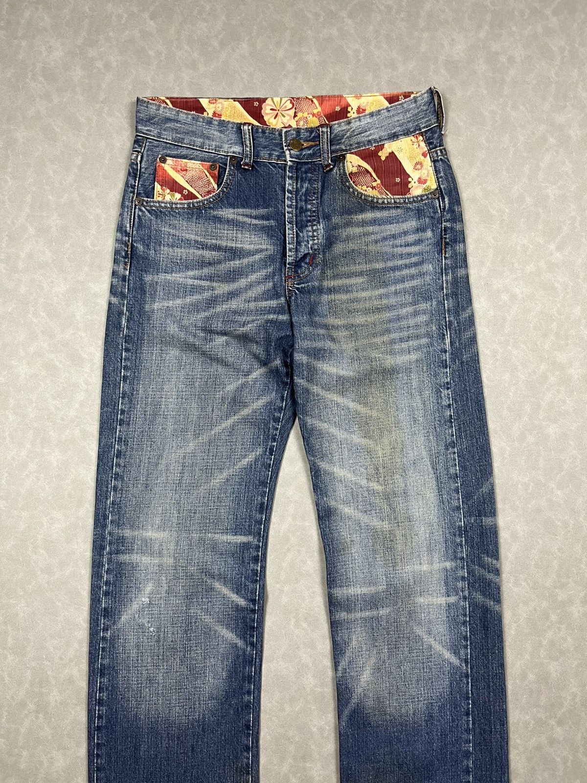 Takeo Kikuchi 90s Takeo Kikuchi floral denim pants Size US 31 - 5 Thumbnail