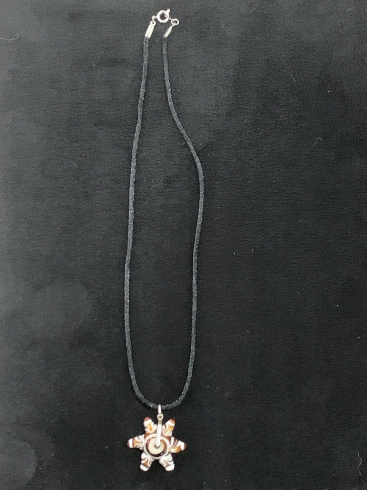 Sterling Silver Monroe Glass Lampwork Star Pendant Necklace Sterling 18" 925 Size ONE SIZE - 4 Thumbnail