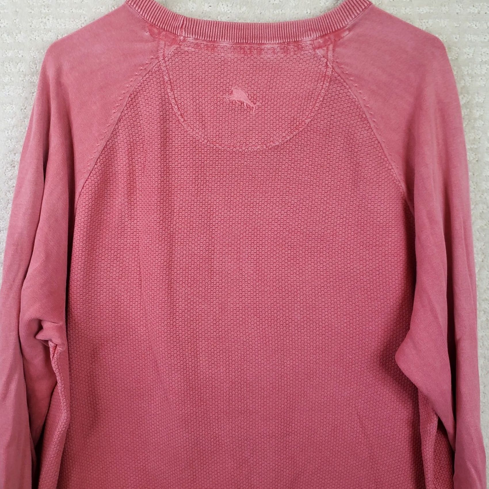 Tommy Bahama Tommy Bahama Sweatshirt Men's XL Pink Long Sleeve Pullover Crew Neck Knit Cotton Regular Size US XL / EU 56 / 4 - 6 Thumbnail