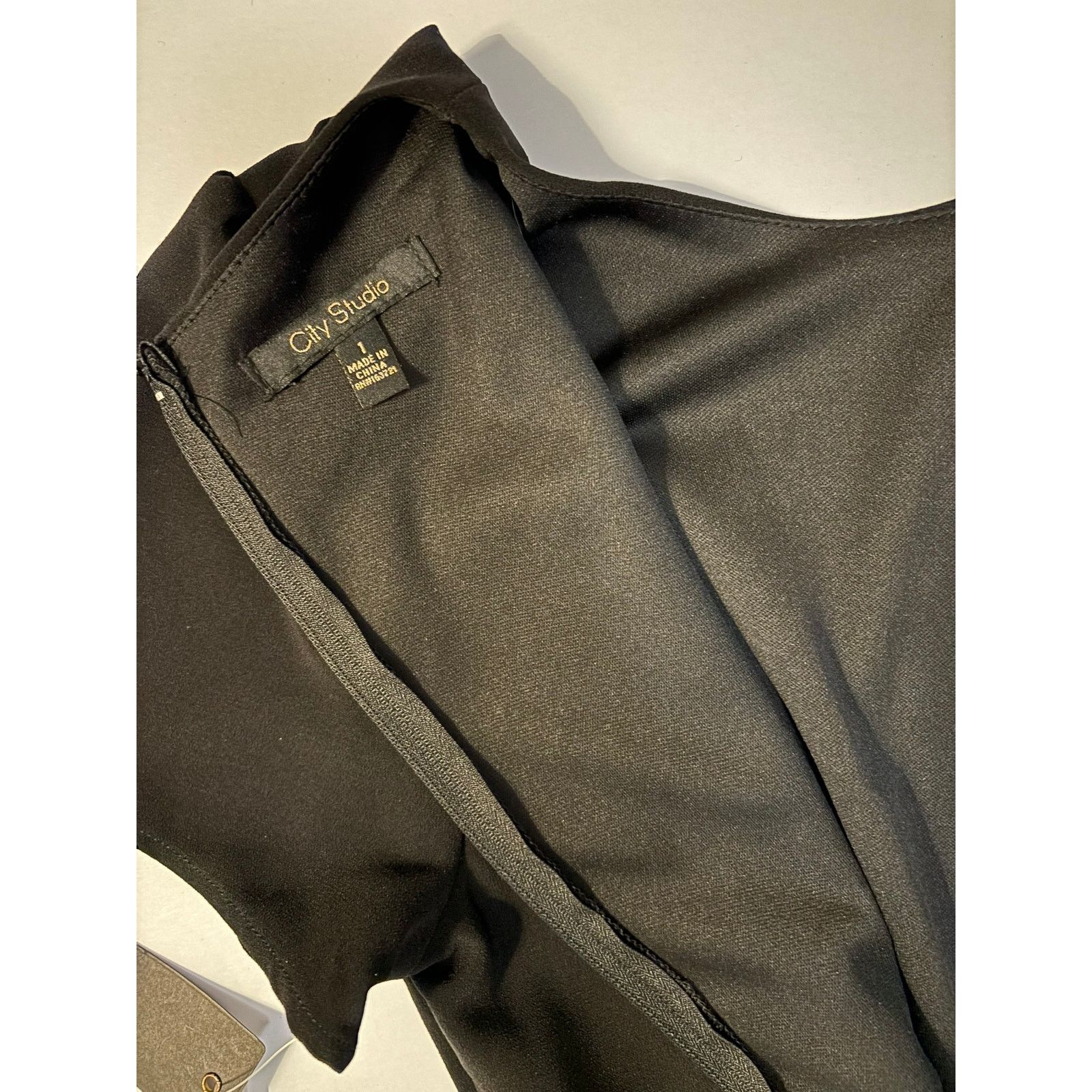 Other NWT City Studio Black Mini Dress Short Sleeve Belted Size 1 Size XS / US 0-2 / IT 36-38 - 3 Thumbnail
