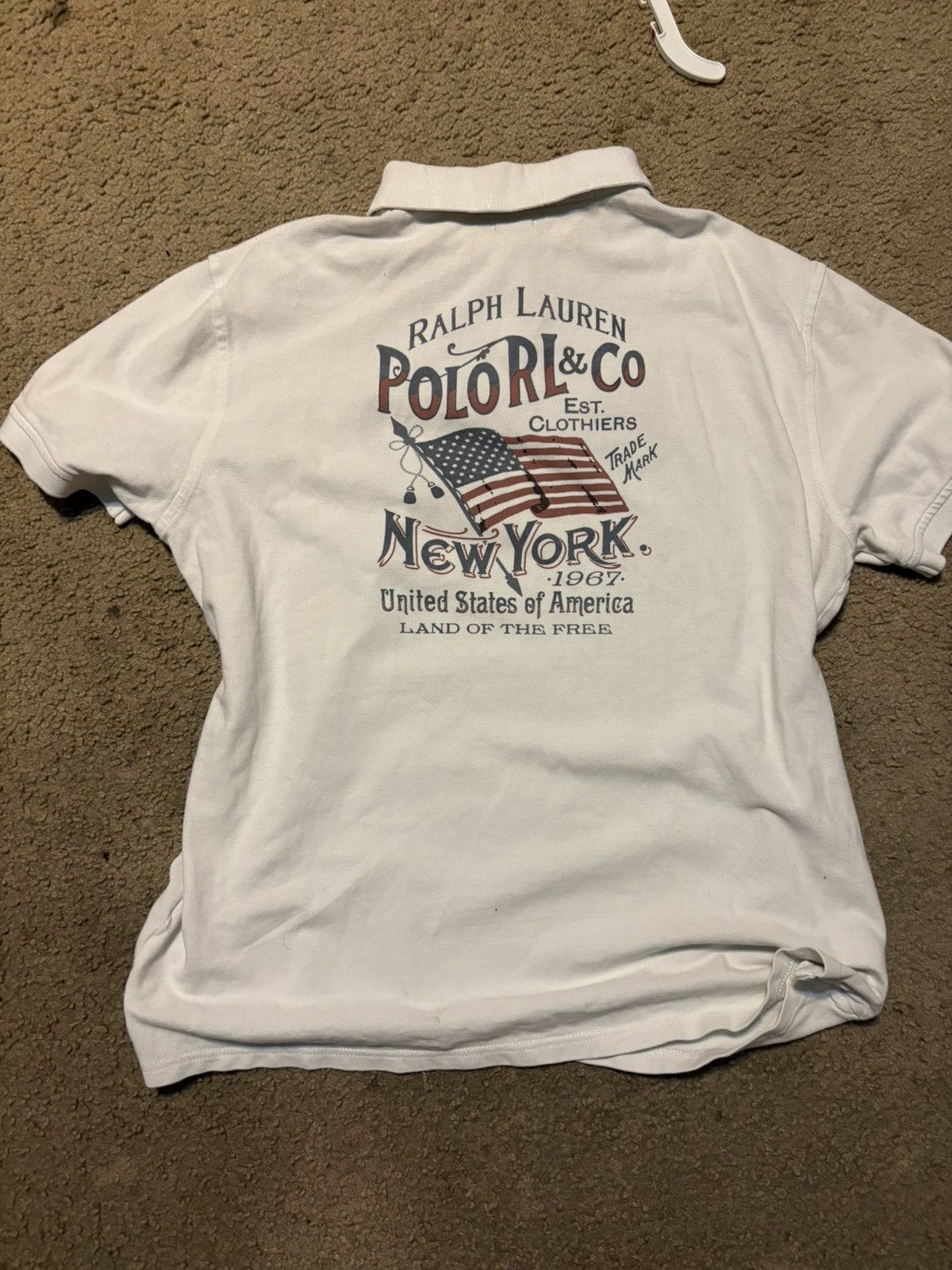 Polo Ralph Lauren White Polo RL short sleeve Size US L / EU 52-54 / 3 - 5 Thumbnail