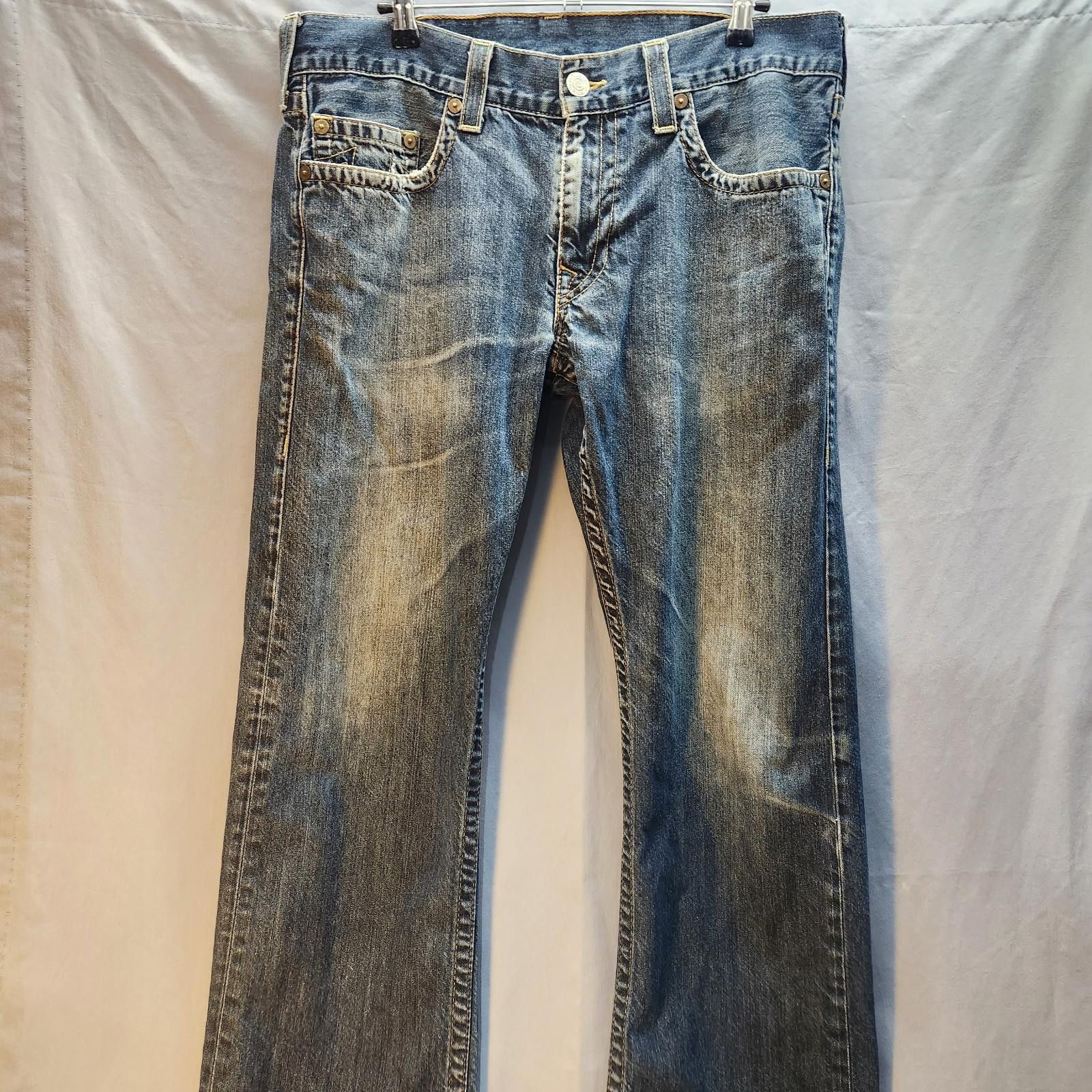 True Religion True Religion Blue Jeans Straight Leg Size 36 Size US 36 / EU 52 - 1 Thumbnail