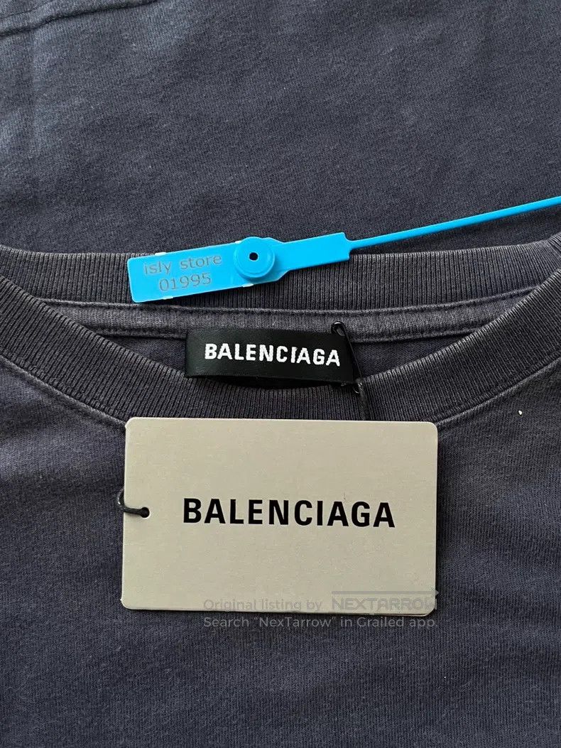 Balenciaga Balenciaga Logo Letter Printed Round Neck Short Sleeve T-S Size US L / EU 52-54 / 3 - 4 Thumbnail