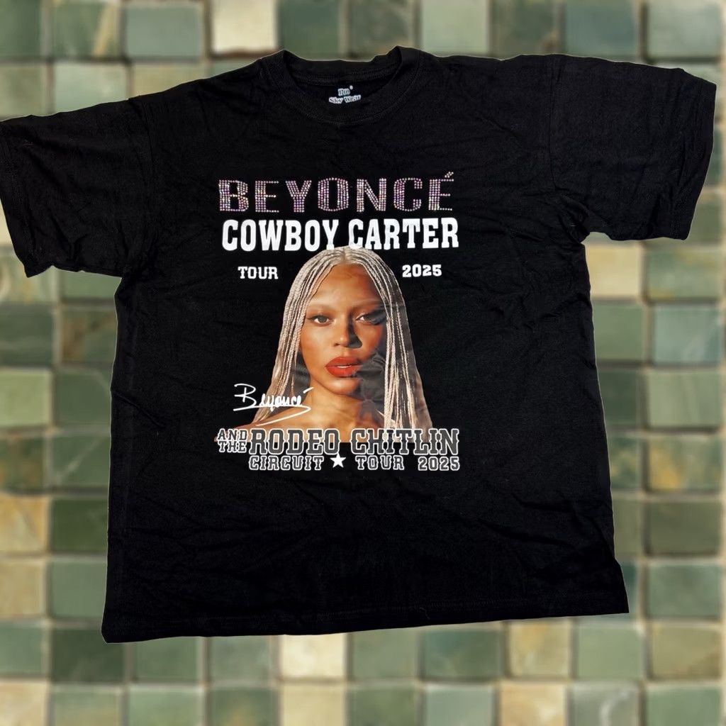 Vintage Beyonce Cowboy Carter And The Rodeo Chitlin 25' Tour Tee Unisex XL Black Shirt Mens XL Beyoncé Cowboy Carter 25' Tour Tee Black Size US XL / EU 56 / 4 - 1 Thumbnail