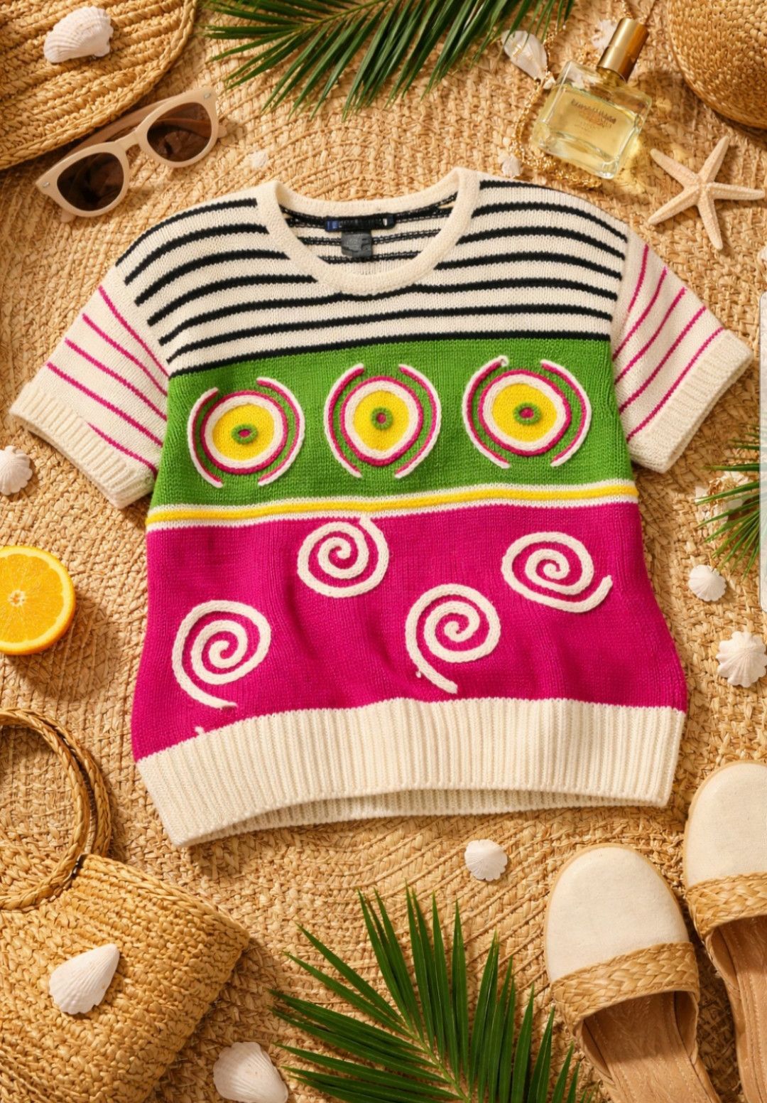Other Vintage IB Diffusion Sweater High End 80s Funky Pop Art S Size S / US 4 / IT 40 - 8 Thumbnail