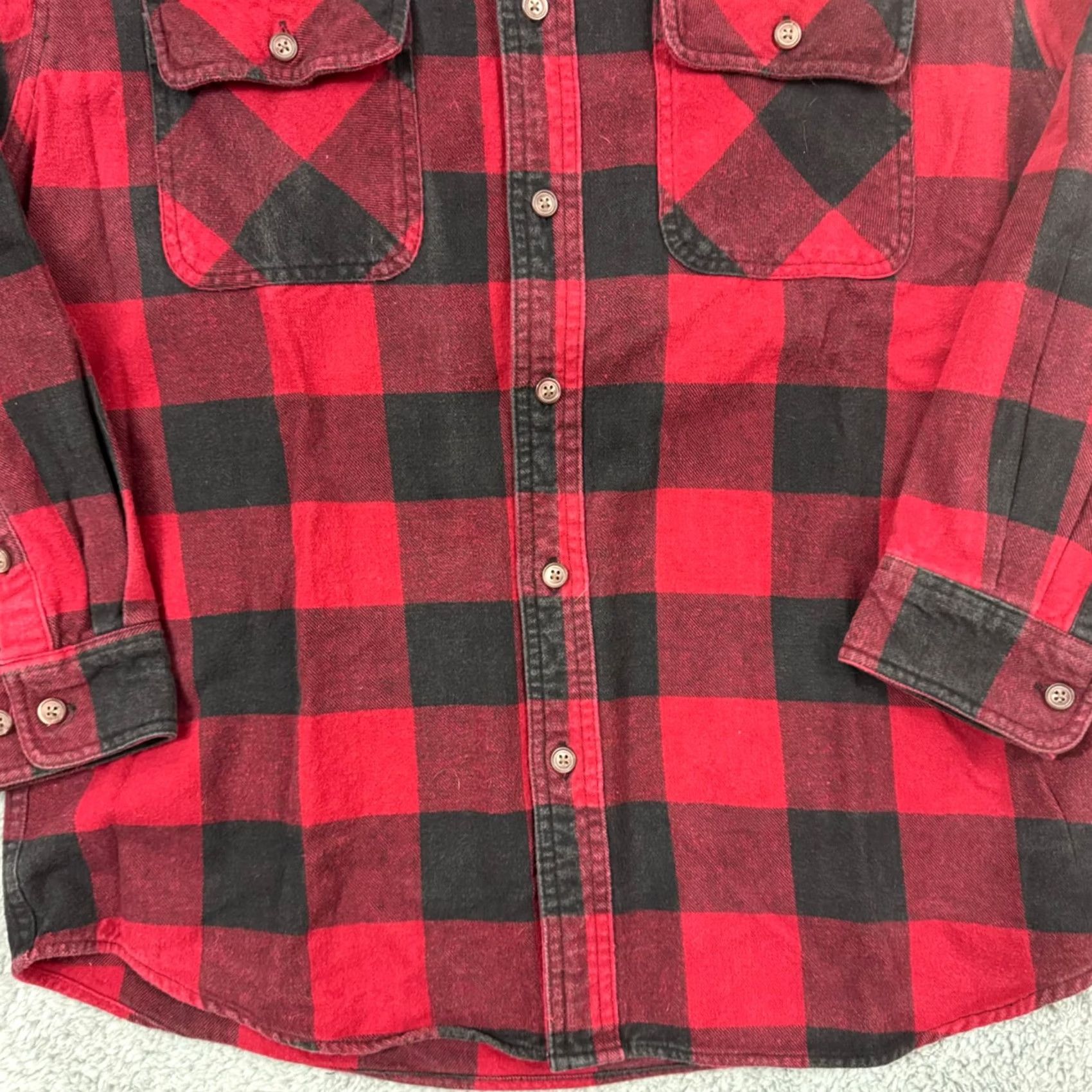 Vintage C.E. Schmidt Shirt Mens Medium Red Button Plaid Long Sleeve Flannel Workwear Size US M / EU 48-50 / 2 - 3 Thumbnail