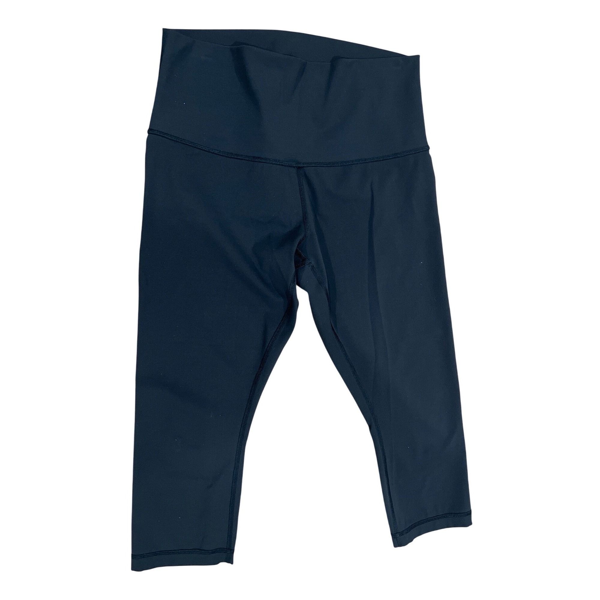 Lululemon 𝓛𝓾𝓵𝓾𝓵𝓮𝓶𝓸𝓷 High-Waisted Black Crop Leggings Size 32" waist Size 32" / US 10 / IT 46 - 1 Thumbnail