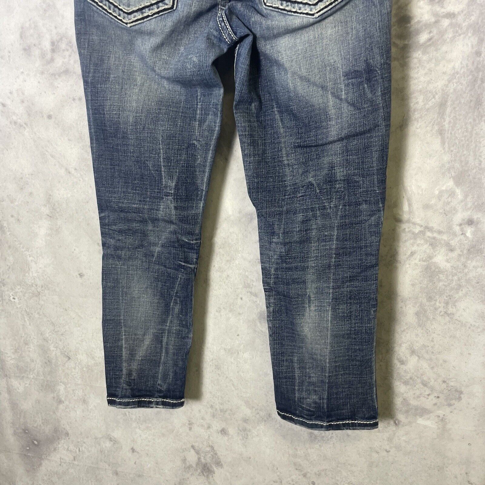 Miss Me Miss Me Jeans Womens 25 Boyfriend Capri JB501P80 Faded Denim Size 28" / US 6 / IT 42 - 7 Thumbnail