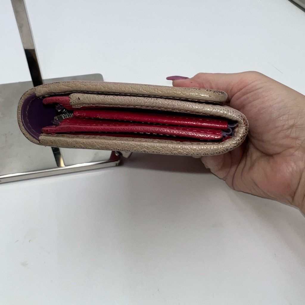 Loewe Loewe Lambskin Wallet with Lock on Zipper pull Red and Purple Interior Size ONE SIZE - 2 Thumbnail