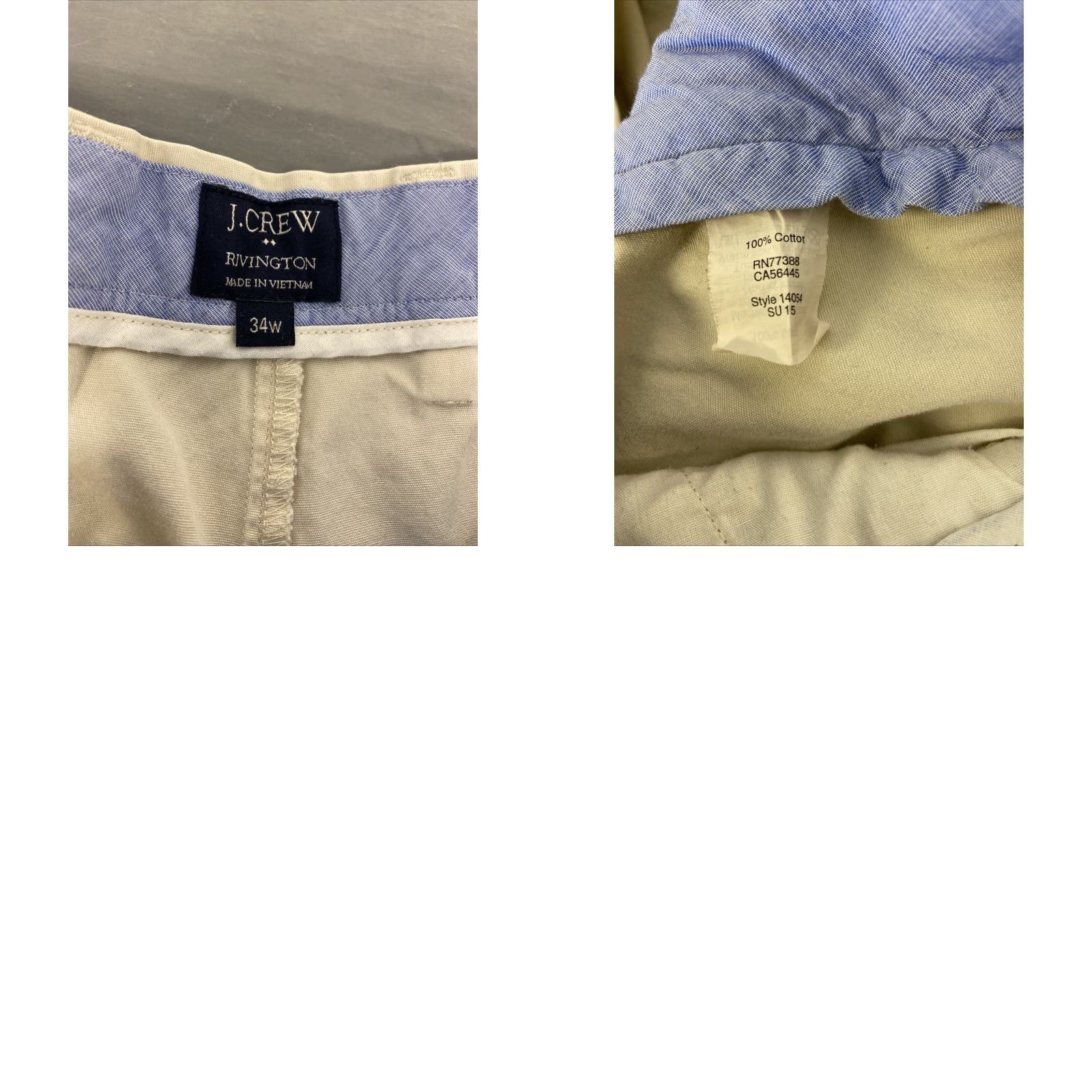 J.Crew VINTAGE J.CREW Chino Shorts Mens Size 34 Tan Casual Summer Unisex Adults Size 24" / US 00 / IT 34 - 8 Thumbnail
