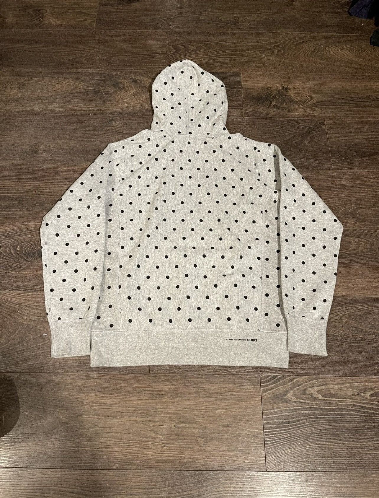 Comme des Garcons SHIRT × Supreme SS2012 Supreme X Comme Des Garçons Grey Polka Dot Hoodie Size US M / EU 48-50 / 2 - 3 Thumbnail