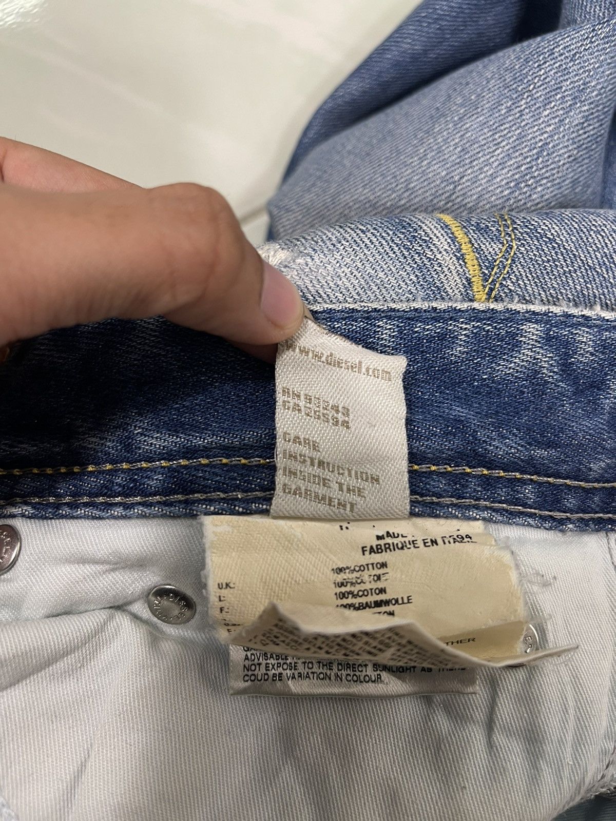 Diesel DIESEL INDUSTRY MADE IN ITALY DISTRESSED JEANS Size US 30 / EU 46 - 19 Thumbnail