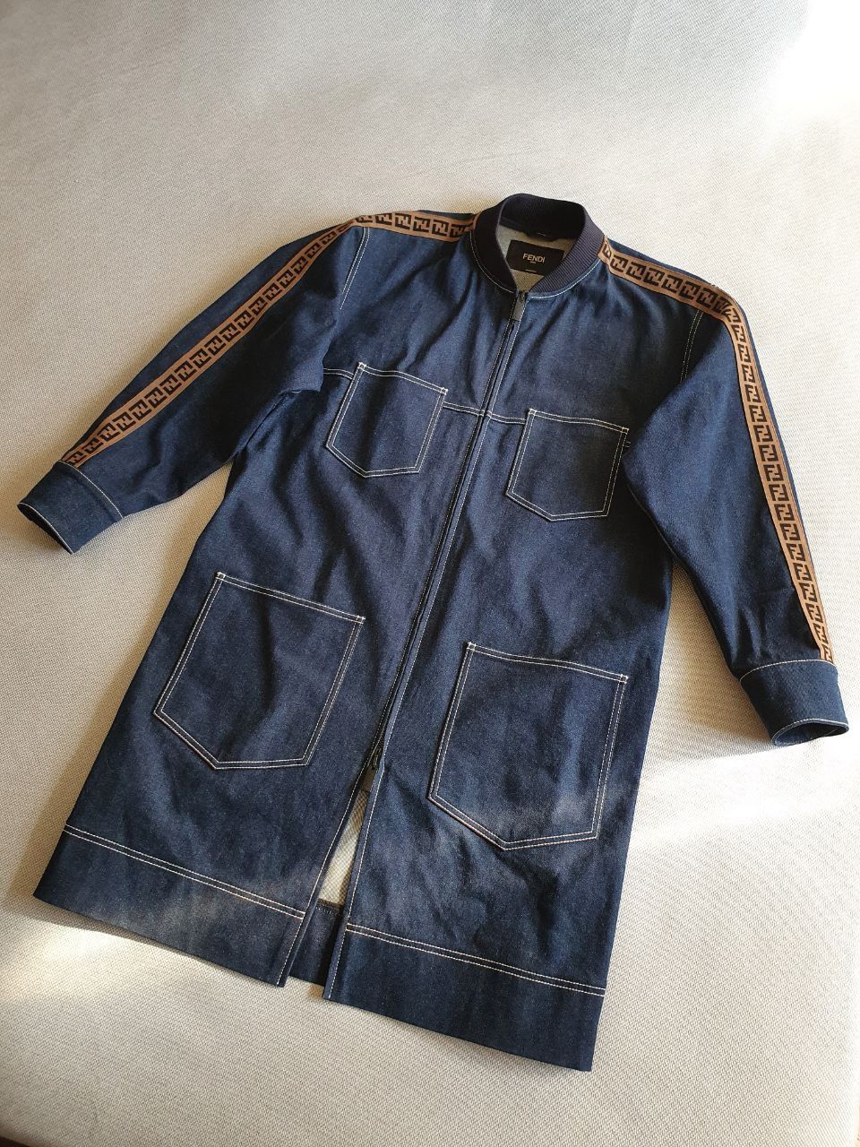 Fendi Fendi x Fila Big Logo Denim Jacket Coat Size US L / EU 52-54 / 3 - 5 Thumbnail