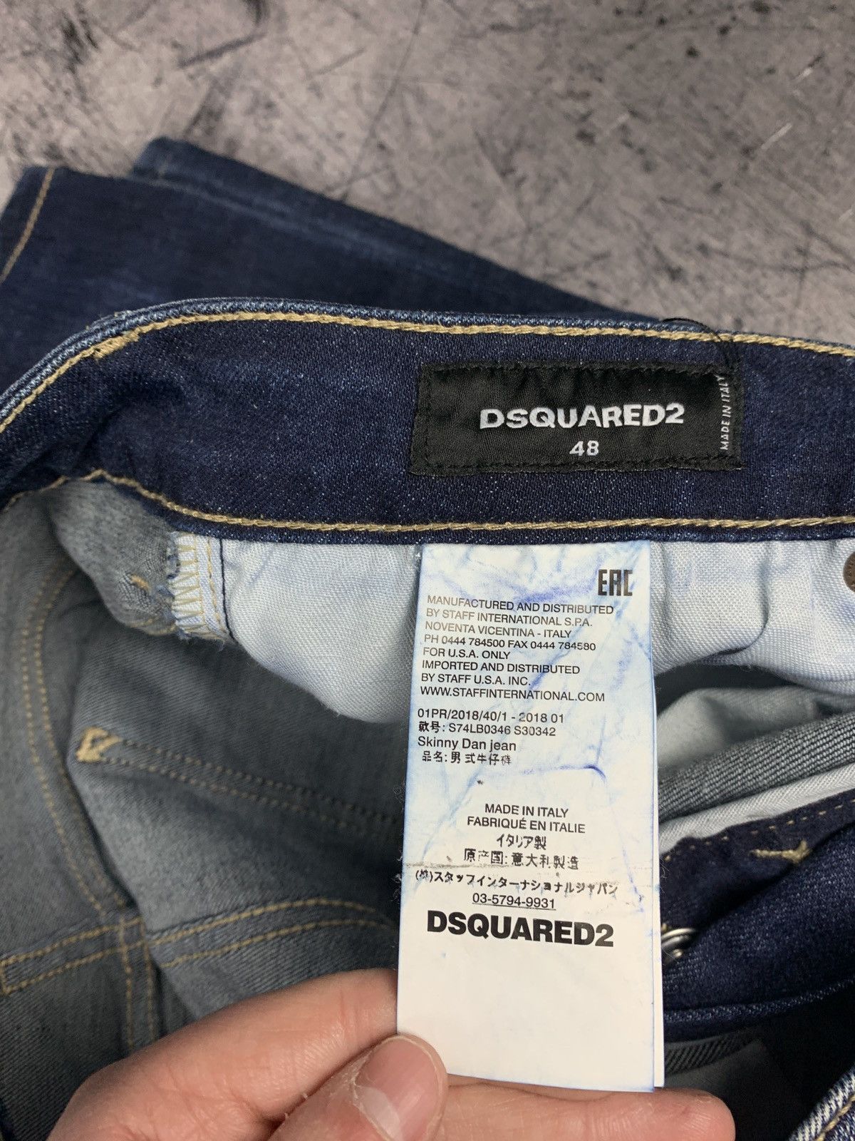 Dsquared2 Men’s Dsquared2 Distressed Skinny Luxury Jeans Size 48 Blue Size US 29 - 6 Thumbnail