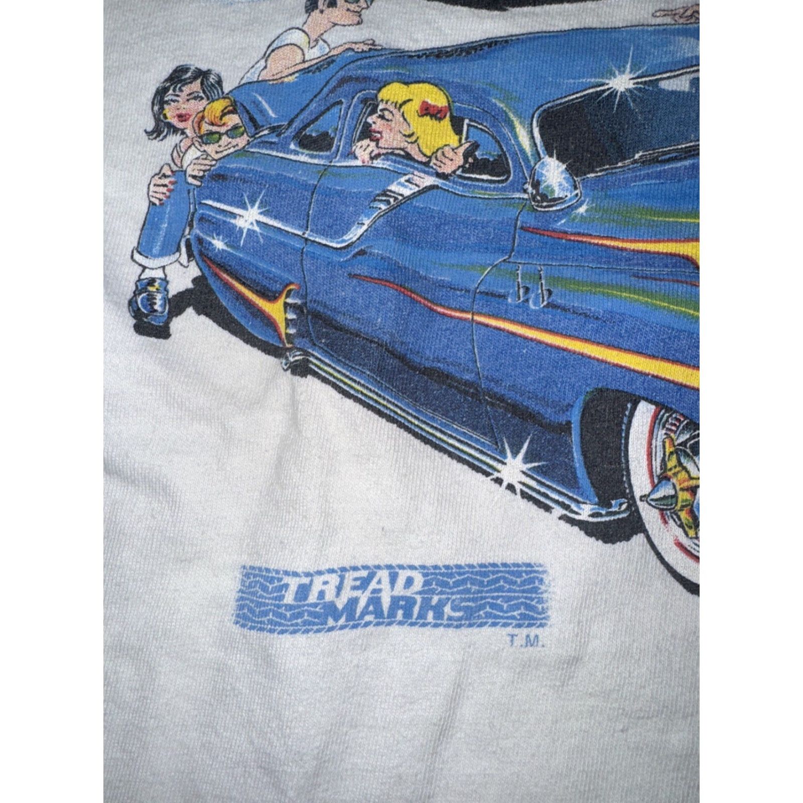 Vintage VINTAGE Stedman T-Shirt 1985 80s Drive-In Car Show Single Stitch White Mens M Cotton Classic Rock N Roll Chevy Ford Cars Theme Size US M / EU 48-50 / 2 - 3 Thumbnail