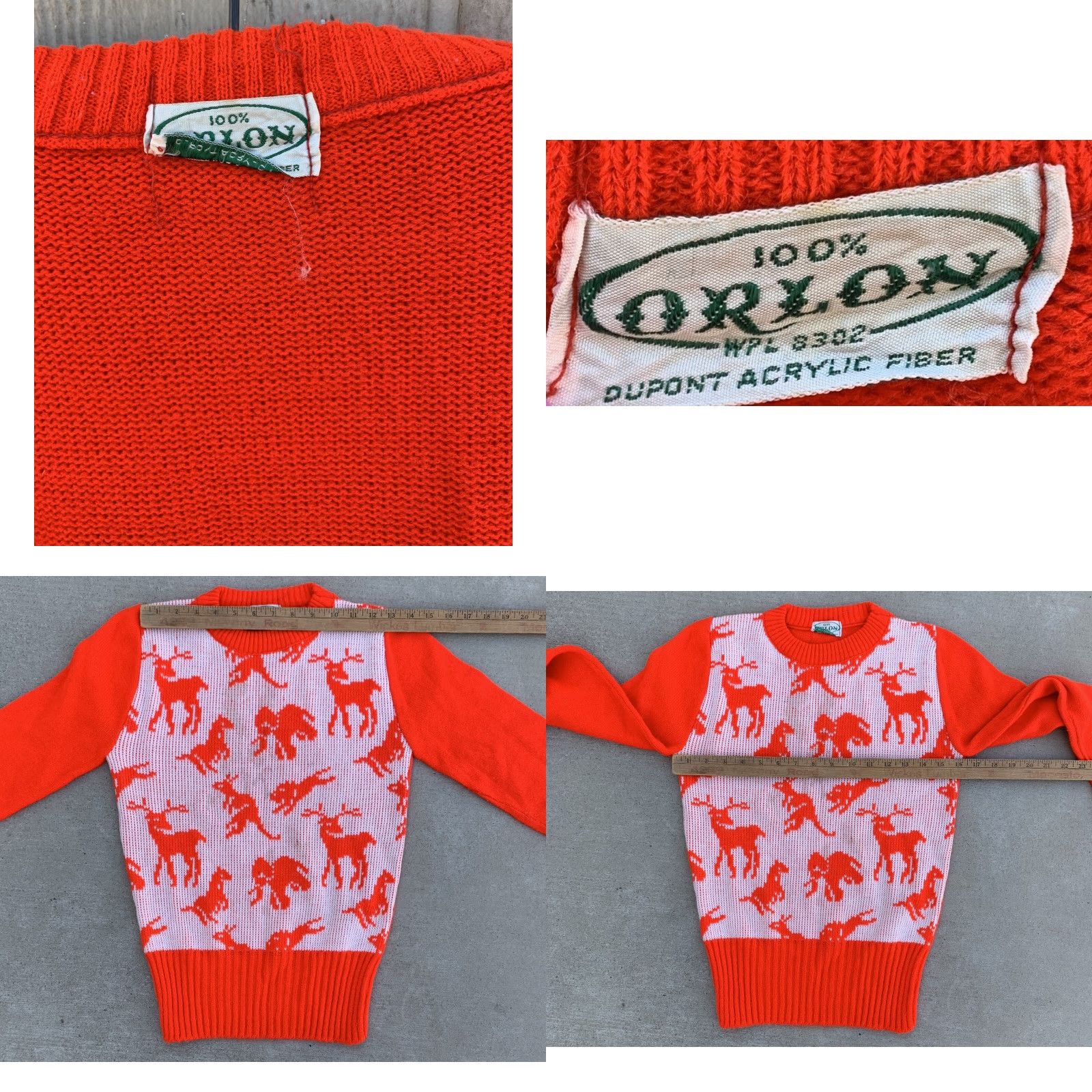 PONY VINTAGE Acrylic Knit Sweater Animals Deer Lion Elephant Horse Pony 60s Spuncraft Inc Sweater Women S Red Pullover KnIT Long Sleeve Knit Char/.. Size S / US 4 / IT 40 - 10 Thumbnail