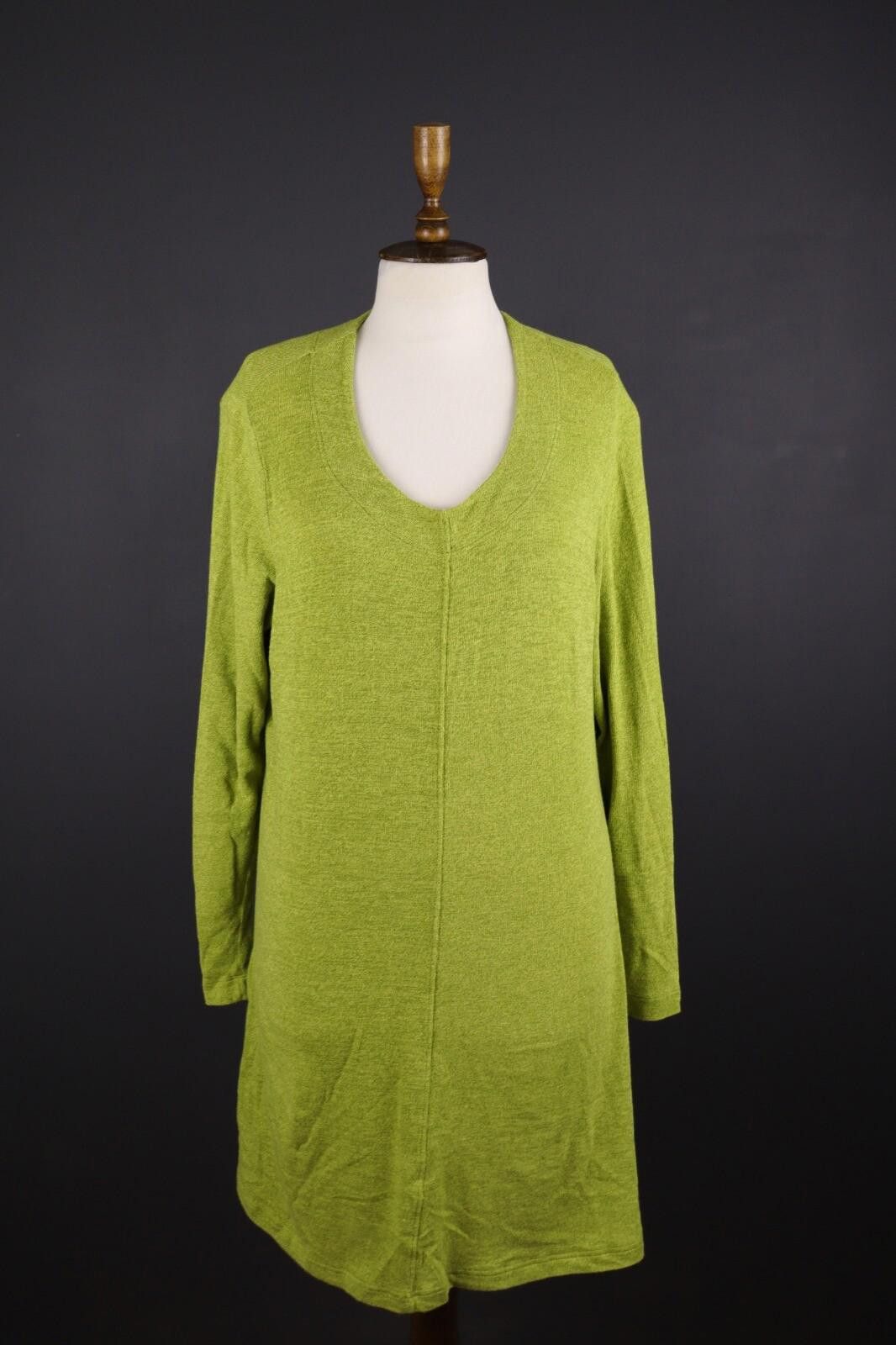Designer Deerberg by Oska Green Knit Sweater Midi Dress Size M Size M / US 6-8 / IT 42-44 - 1 Thumbnail