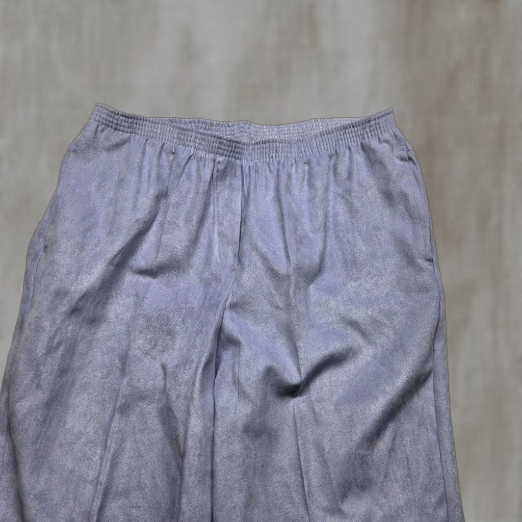Vintage Southern Lady Pants Women's Solid Blue Elastic Waist Pockets 26" Inseam Size 16 Dress Pants Mens Women? Size 38" / US 16 / IT 52 - 1 Thumbnail