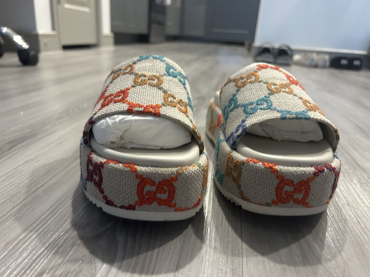 Gucci Gucci Colorful Logo Sandals Size US 10 / IT 40 - 3 Thumbnail