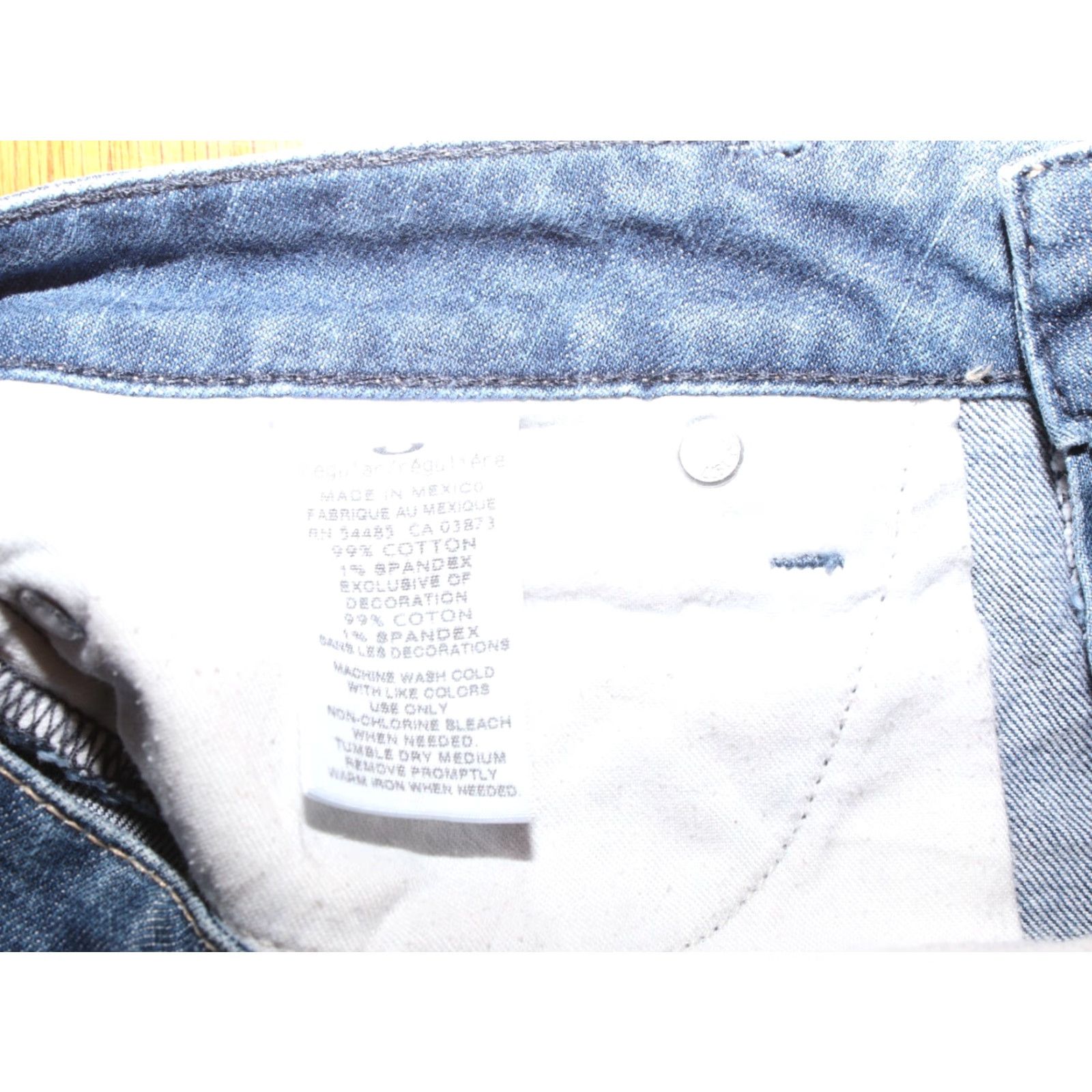 American Eagle Outfitters American Eagle Outfitters Women's Blue Denim Jeans Size 0 Regular Straight Low Rise 28x32 Size 25" / US 0 / IT 36 - 7 Thumbnail