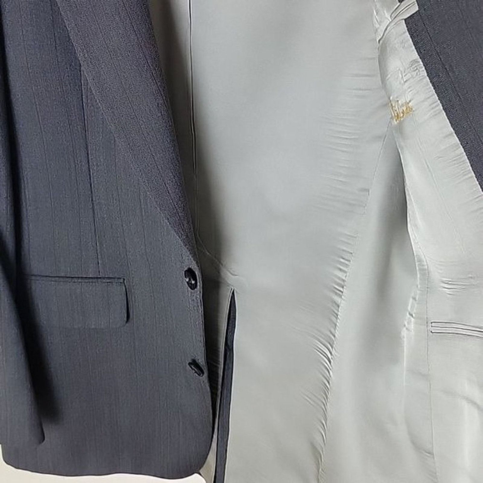 Pierre Cardin Pierre Cardin Men's Vintage Striped Suit Blazer Grey 38R Size 38R - 10 Thumbnail